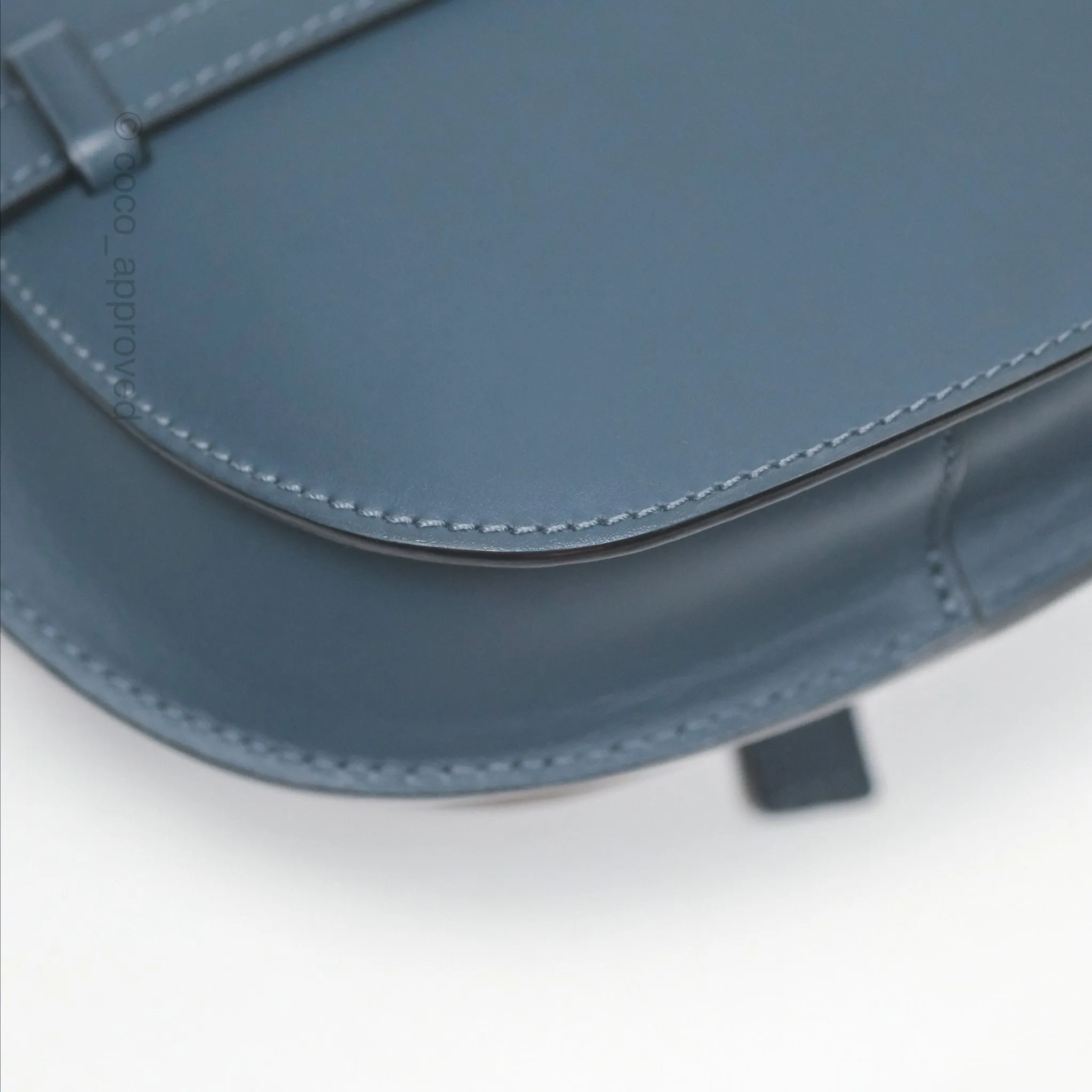 Loewe Mini Gate Dual bag Onyx Blue Soft Calfskin Jacquard Strap