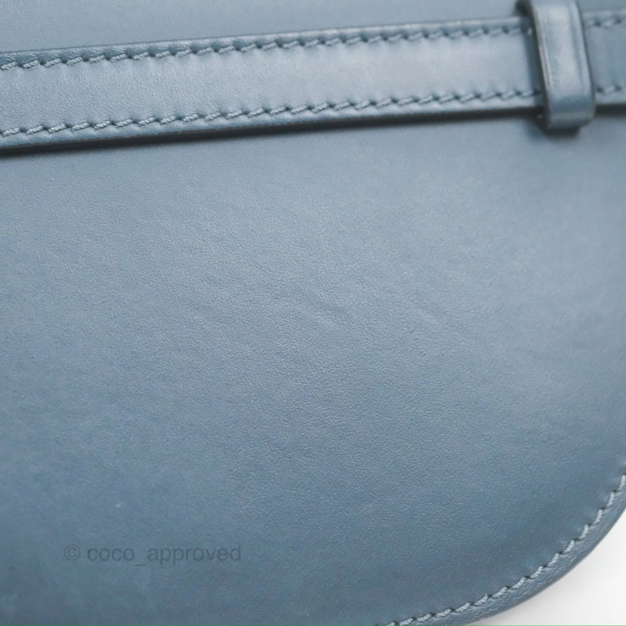 Loewe Mini Gate Dual bag Onyx Blue Soft Calfskin Jacquard Strap