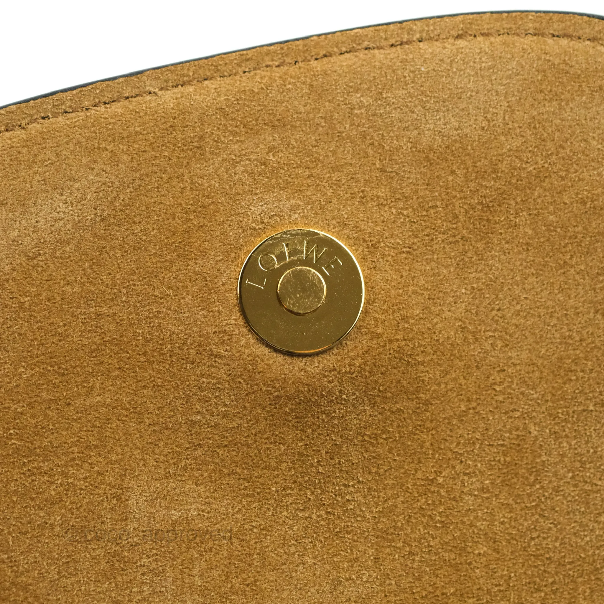 Loewe Mini Gate Dual bag Onyx Blue Soft Calfskin Jacquard Strap