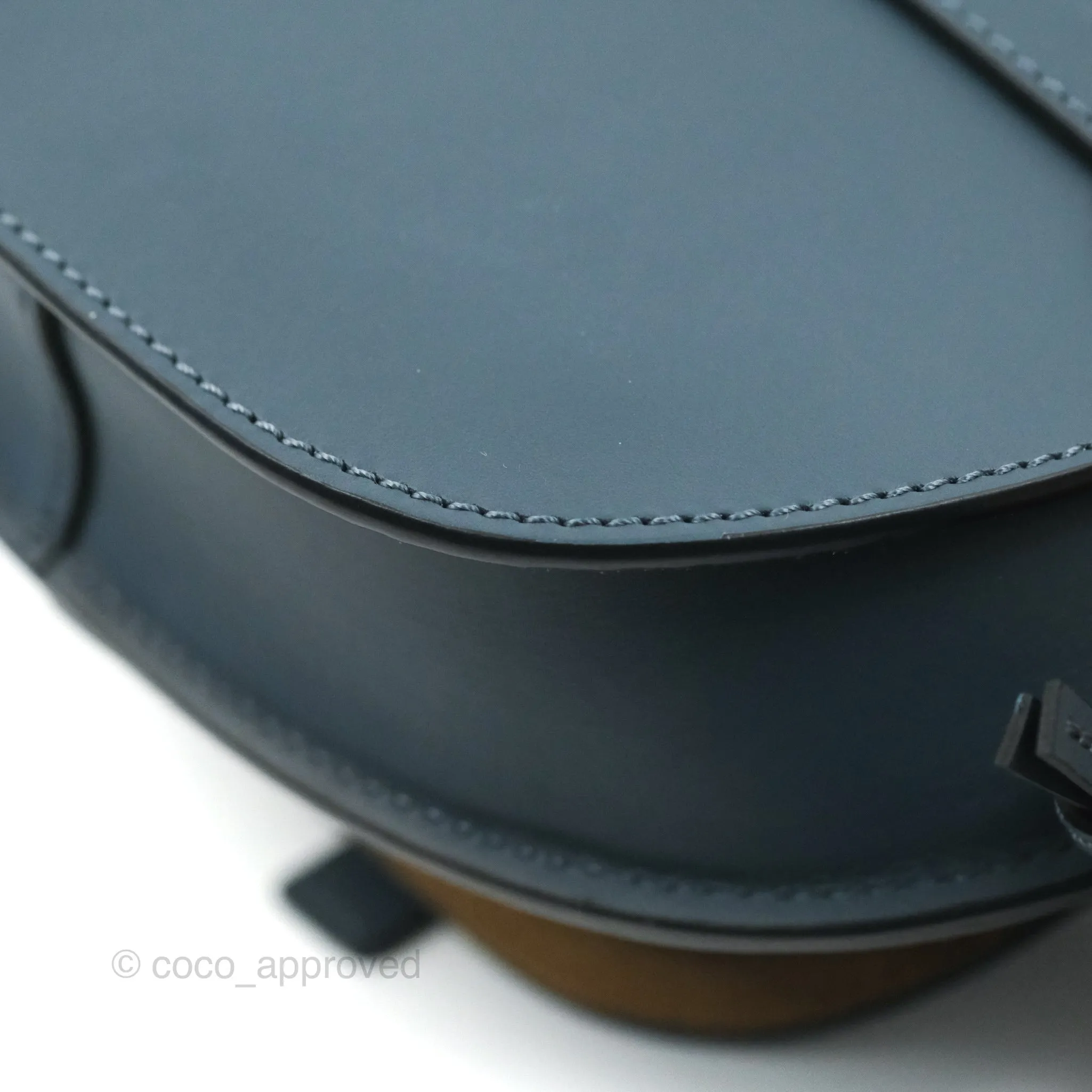 Loewe Mini Gate Dual bag Onyx Blue Soft Calfskin Jacquard Strap