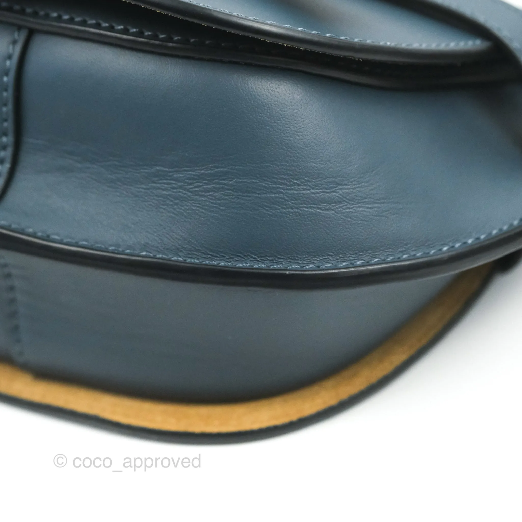 Loewe Mini Gate Dual bag Onyx Blue Soft Calfskin Jacquard Strap