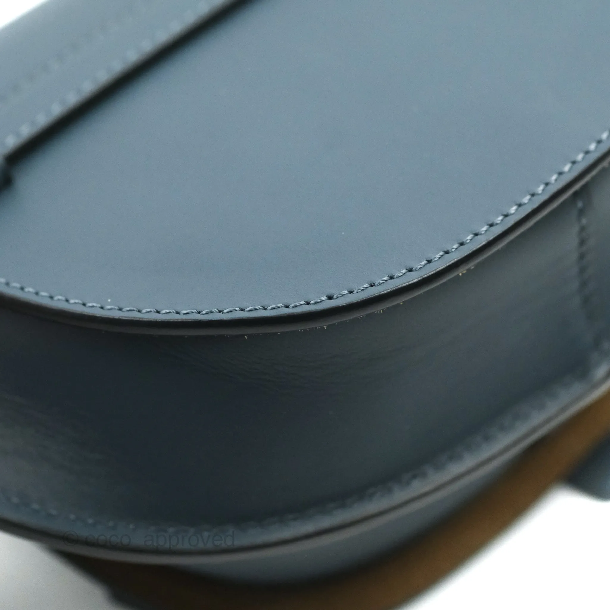 Loewe Mini Gate Dual bag Onyx Blue Soft Calfskin Jacquard Strap