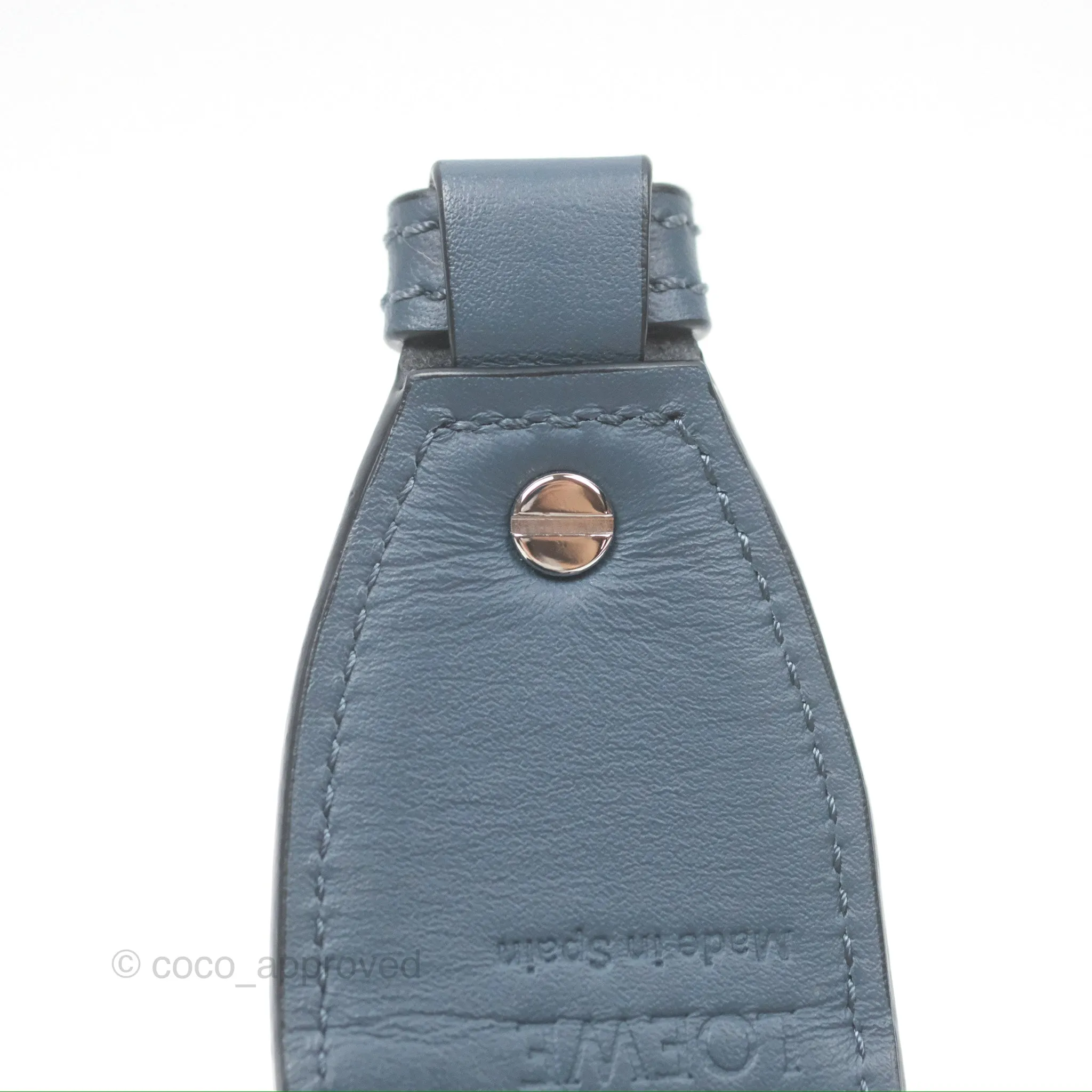Loewe Mini Gate Dual bag Onyx Blue Soft Calfskin Jacquard Strap