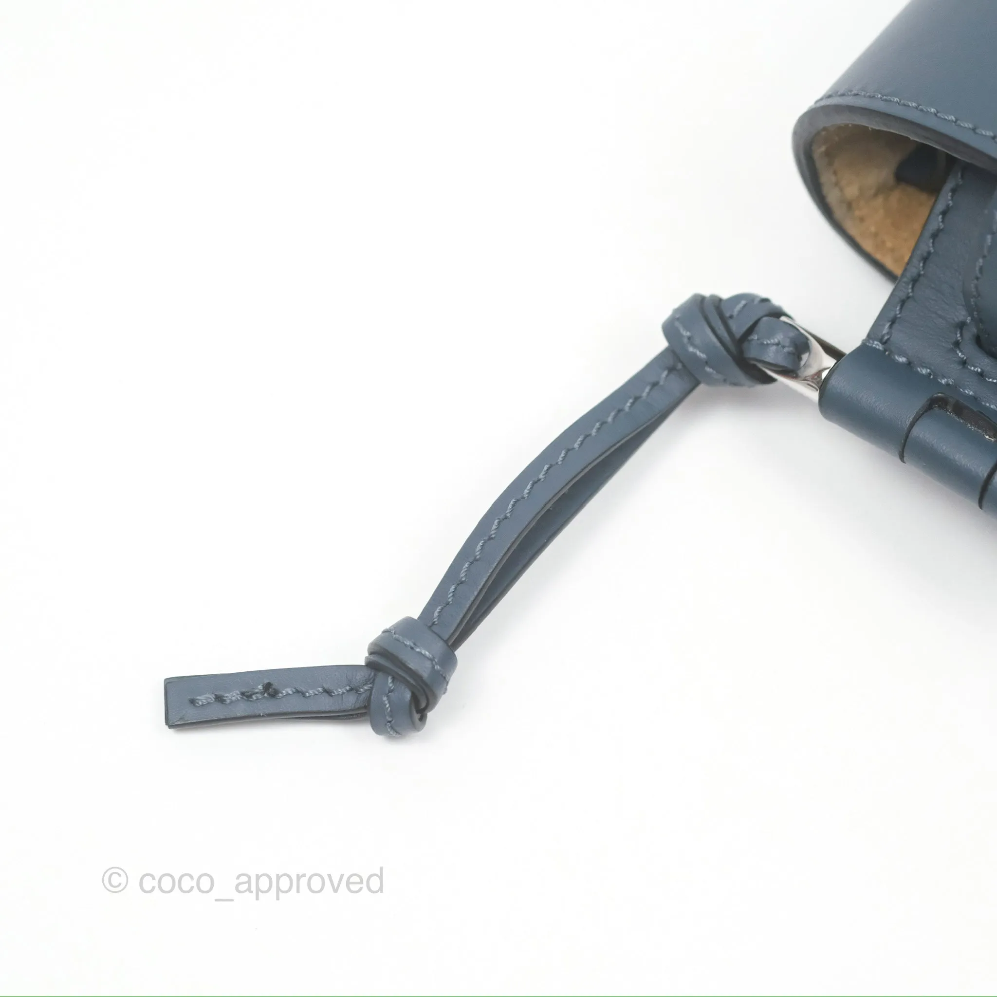 Loewe Mini Gate Dual bag Onyx Blue Soft Calfskin Jacquard Strap