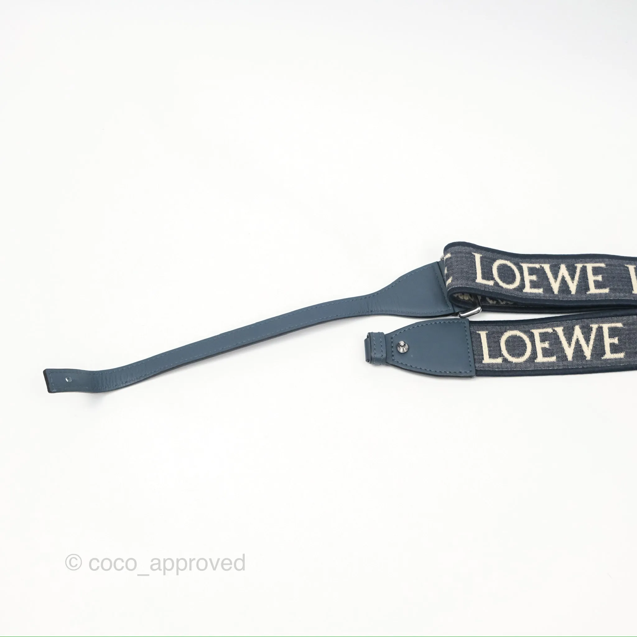 Loewe Mini Gate Dual bag Onyx Blue Soft Calfskin Jacquard Strap