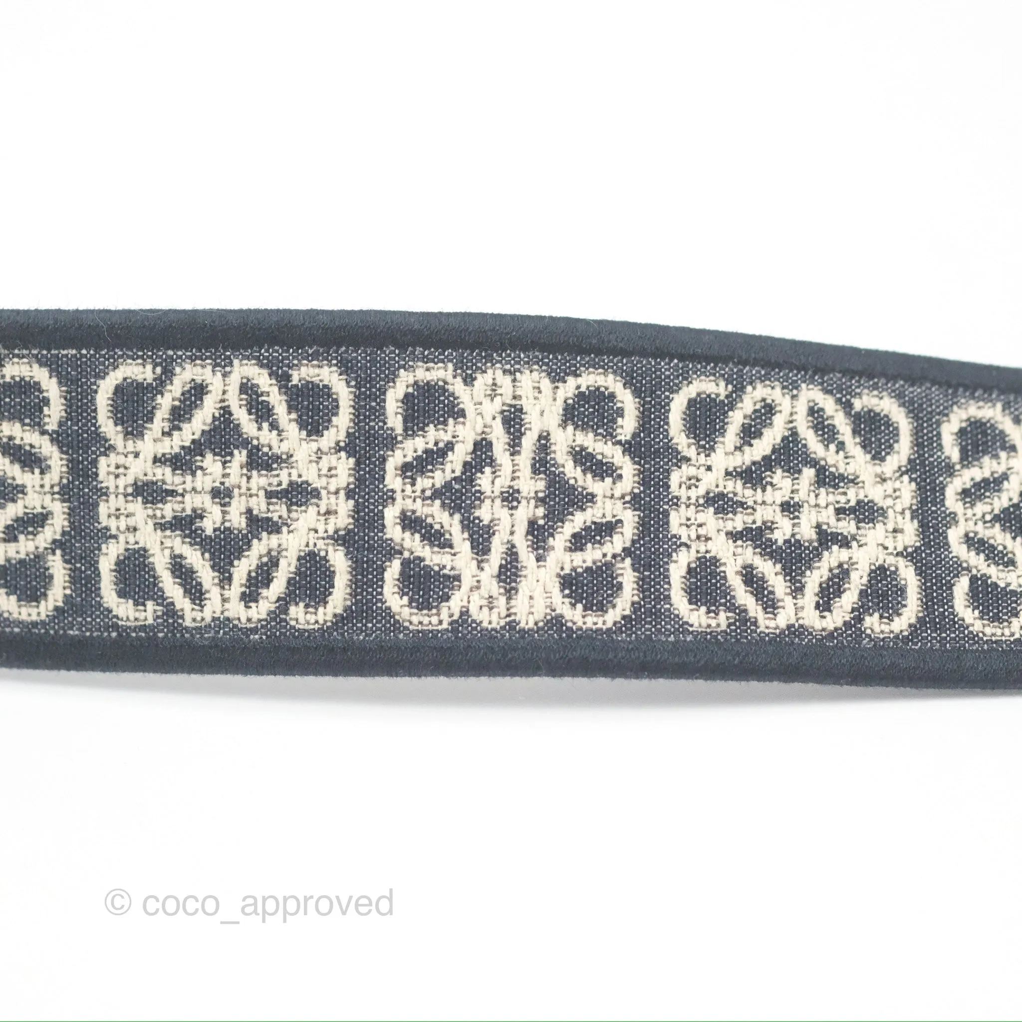 Loewe Mini Gate Dual bag Onyx Blue Soft Calfskin Jacquard Strap