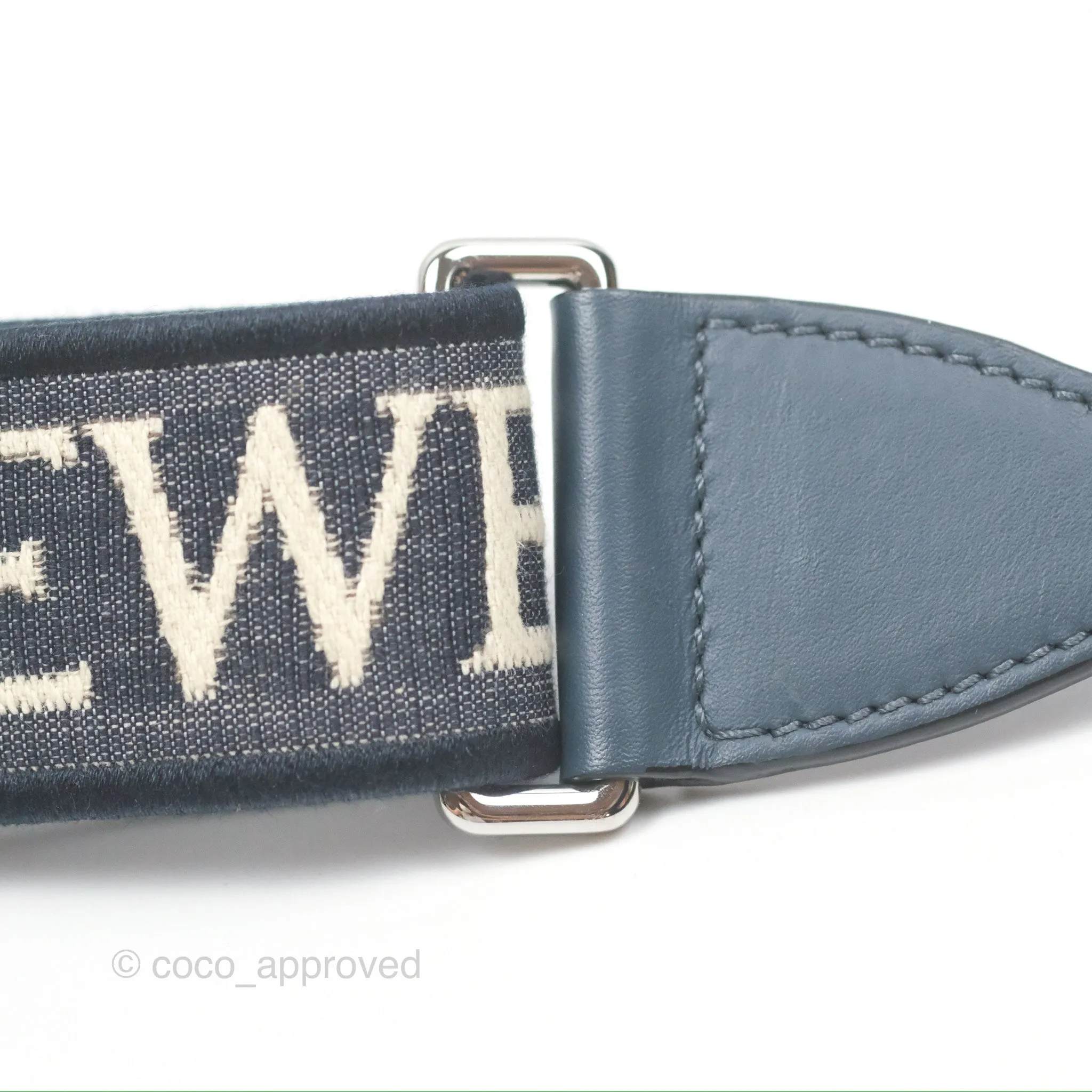 Loewe Mini Gate Dual bag Onyx Blue Soft Calfskin Jacquard Strap
