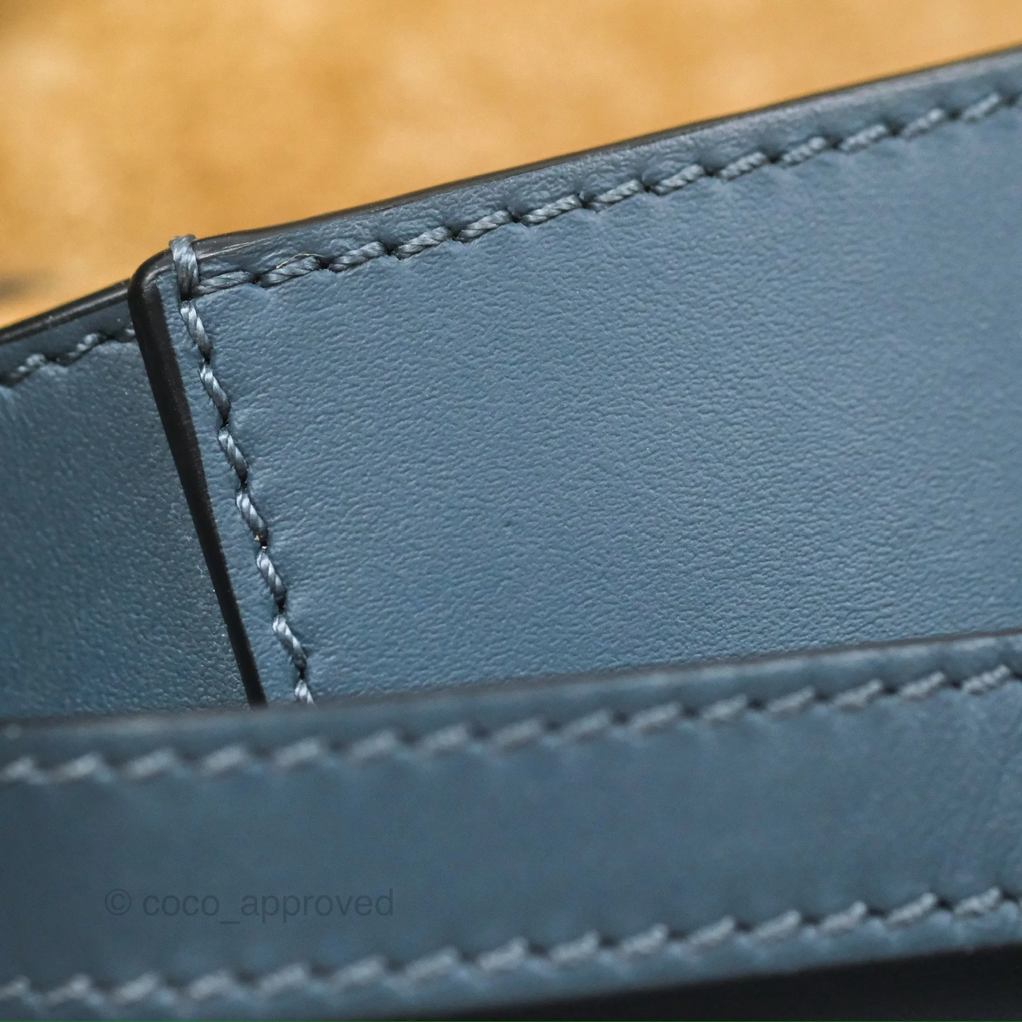 Loewe Mini Gate Dual bag Onyx Blue Soft Calfskin Jacquard Strap