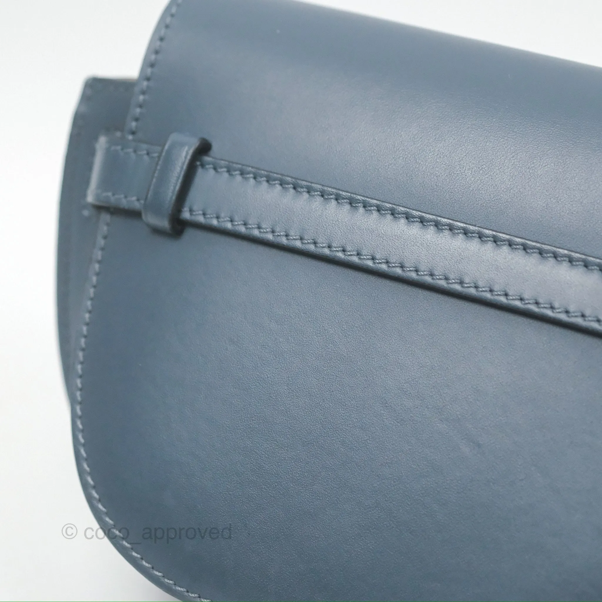 Loewe Mini Gate Dual bag Onyx Blue Soft Calfskin Jacquard Strap