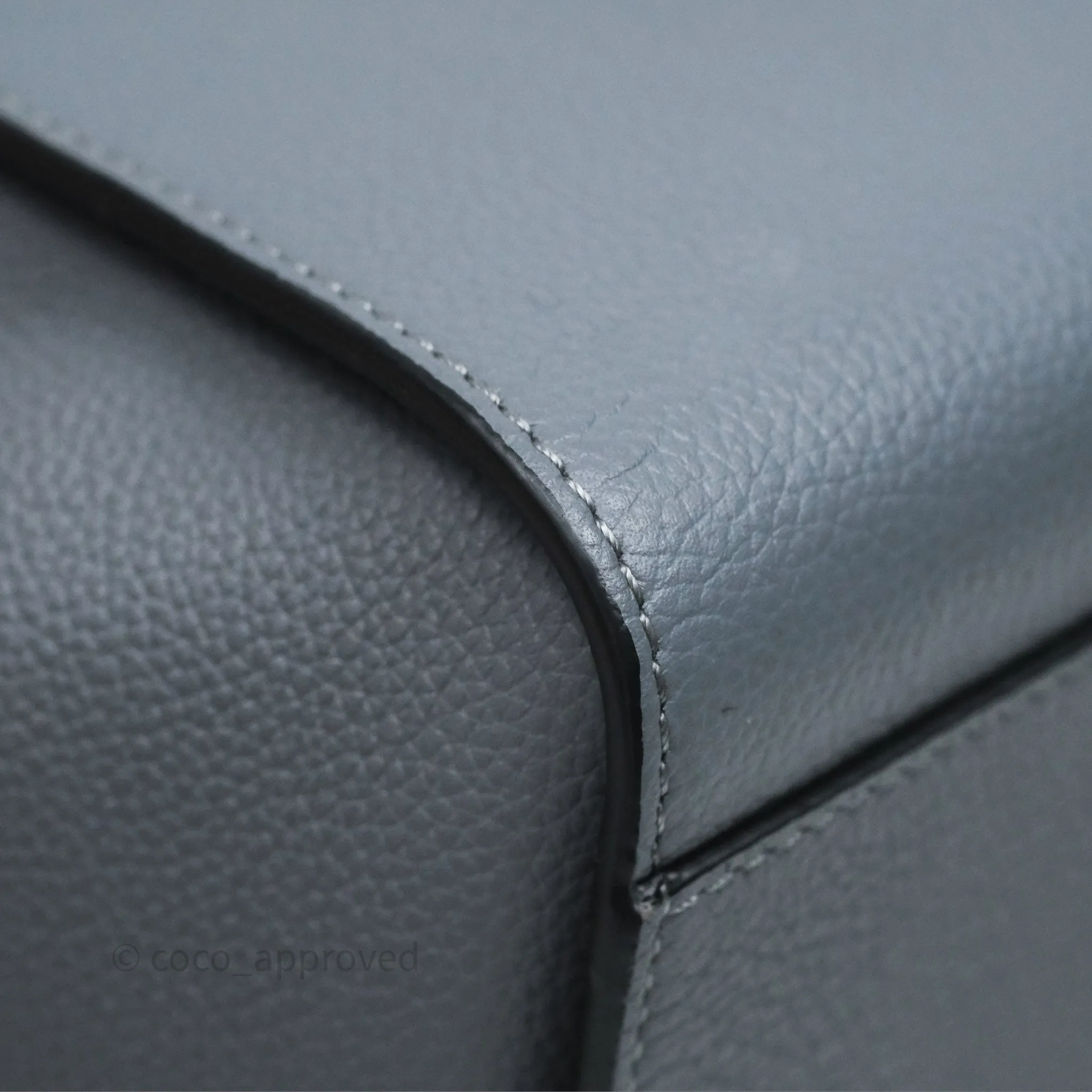 Loewe Mini Hammock Drawstring Asphalt Grey Calfskin
