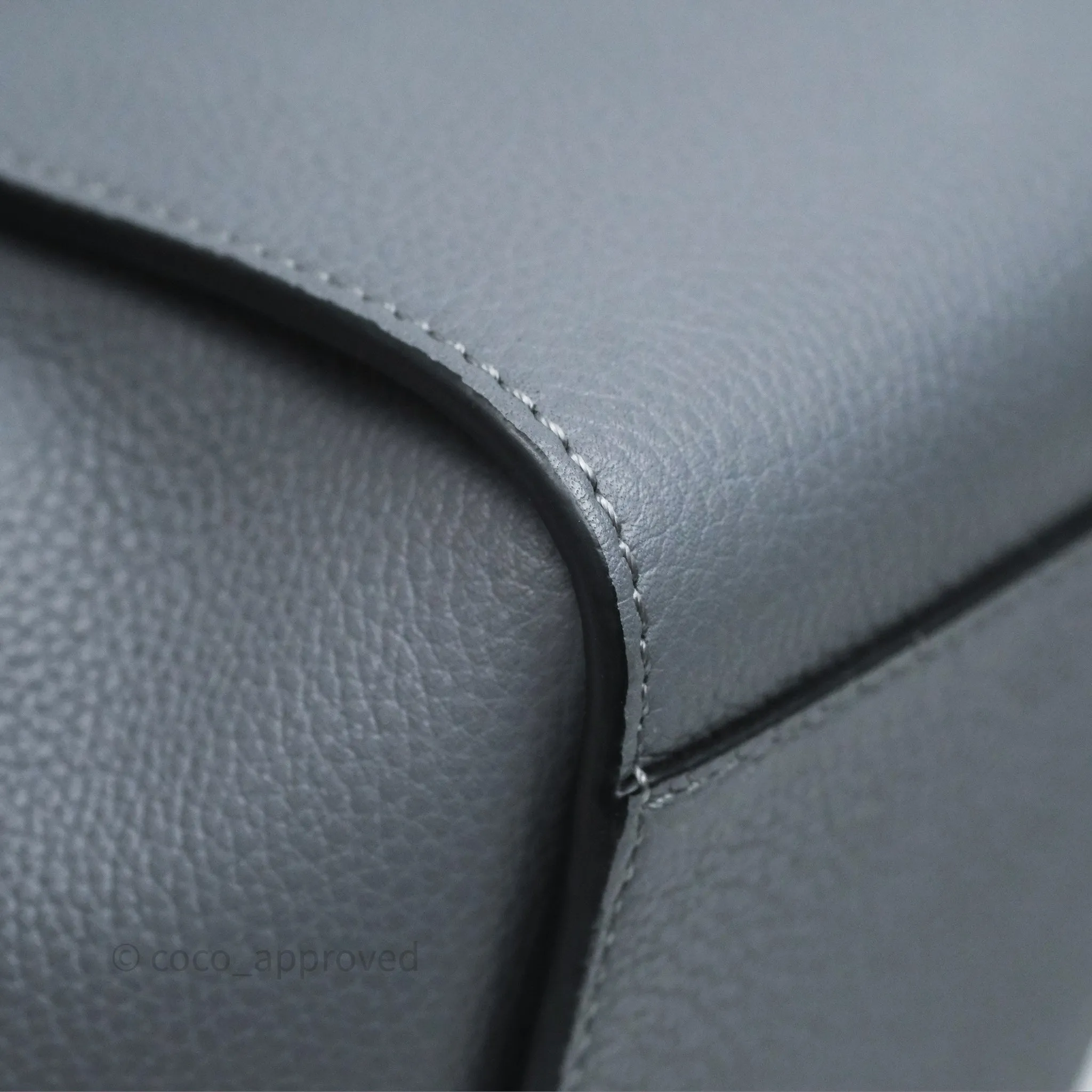 Loewe Mini Hammock Drawstring Asphalt Grey Calfskin