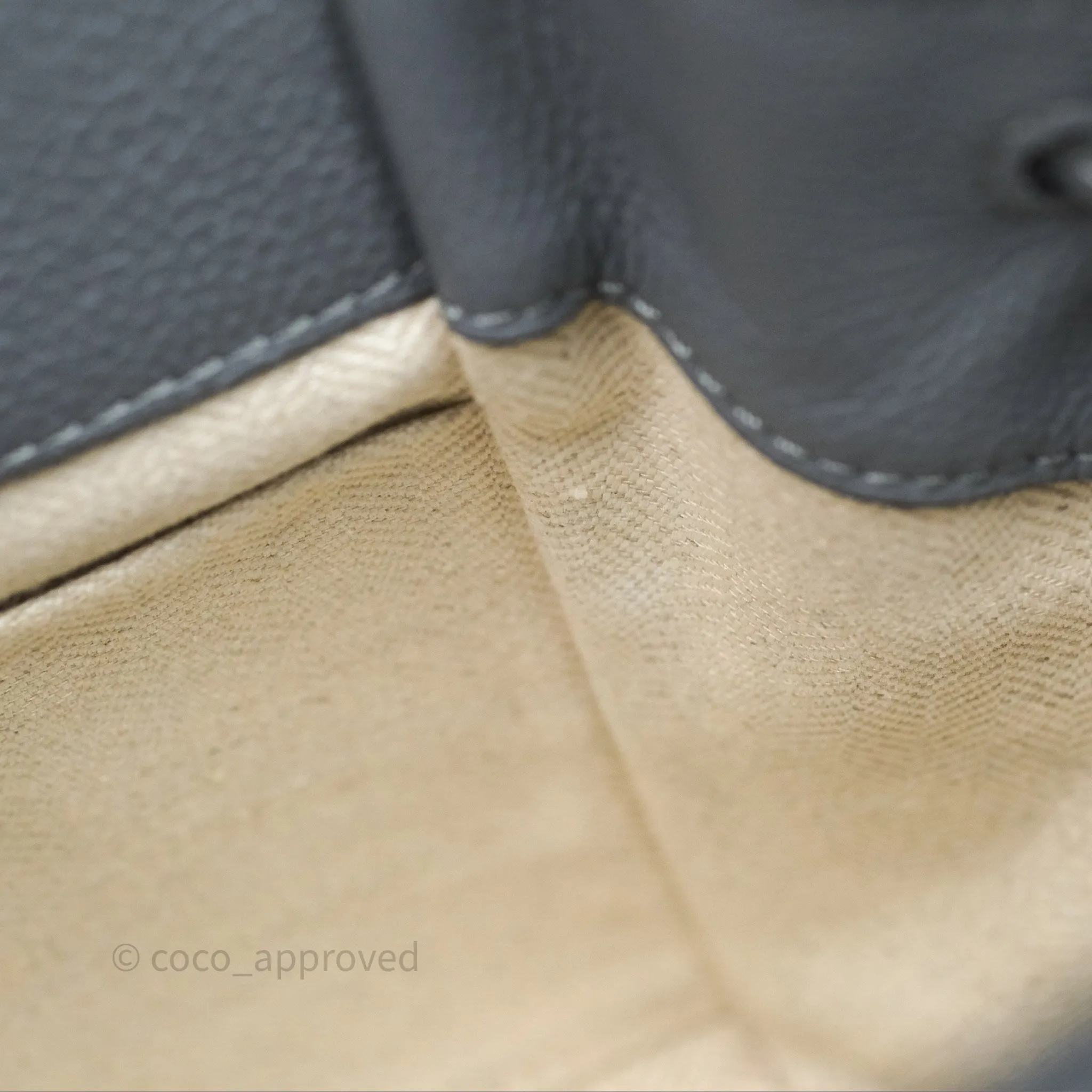 Loewe Mini Hammock Drawstring Asphalt Grey Calfskin