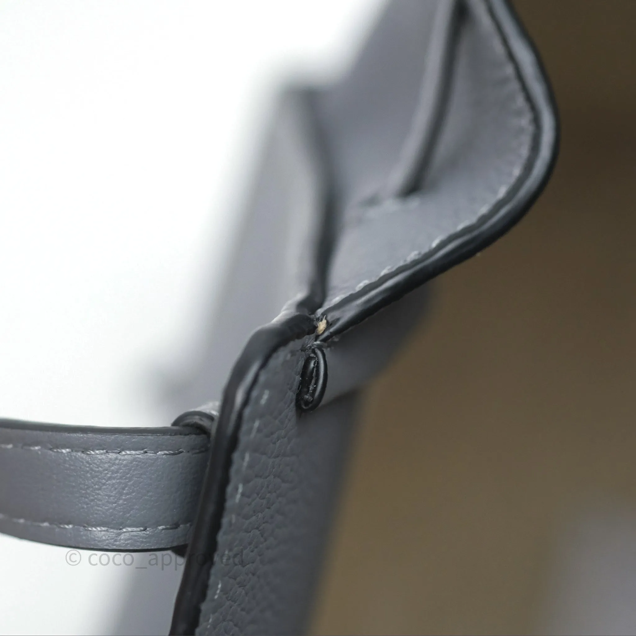 Loewe Mini Hammock Drawstring Asphalt Grey Calfskin