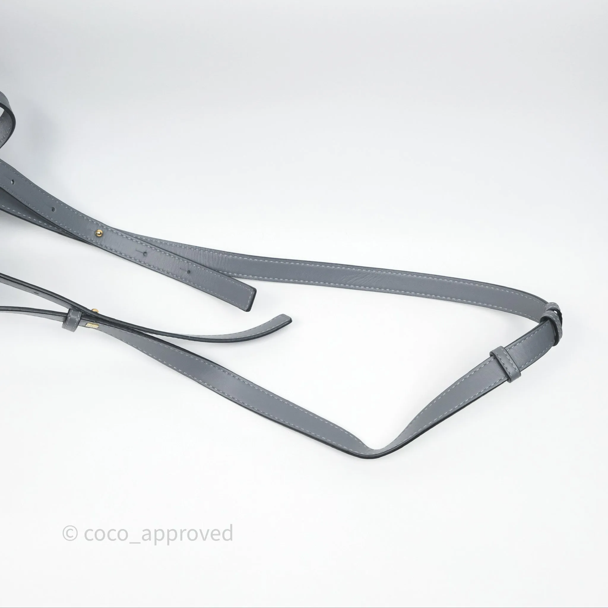 Loewe Mini Hammock Drawstring Asphalt Grey Calfskin
