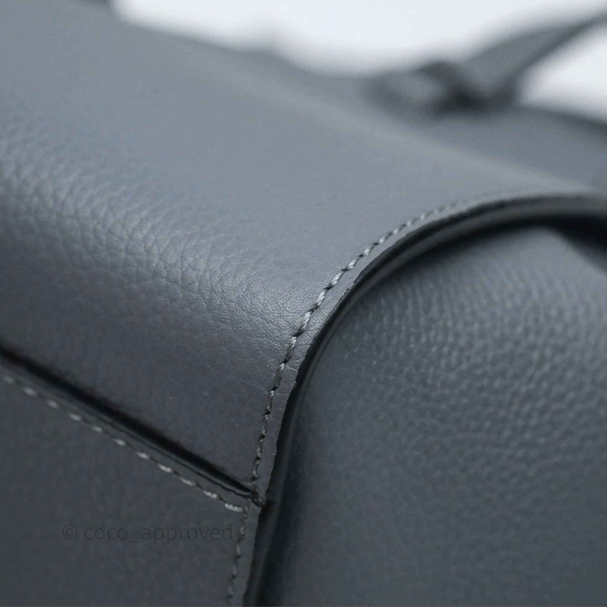 Loewe Mini Hammock Drawstring Asphalt Grey Calfskin