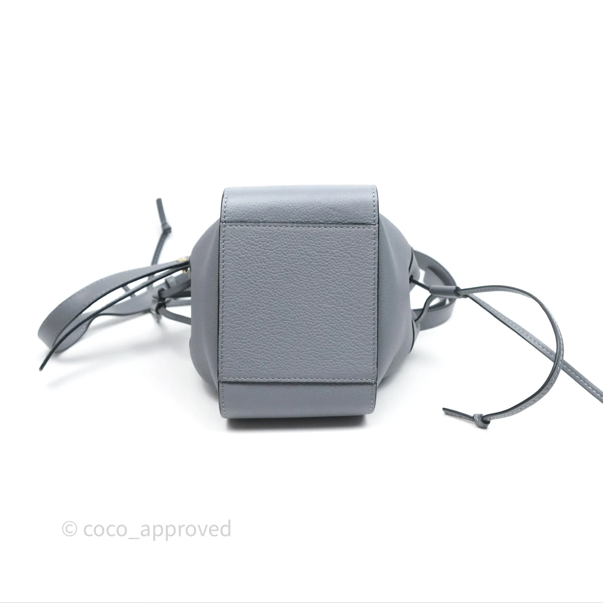 Loewe Mini Hammock Drawstring Asphalt Grey Calfskin