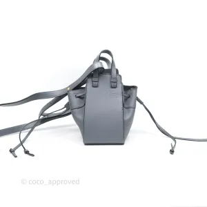 Loewe Mini Hammock Drawstring Asphalt Grey Calfskin