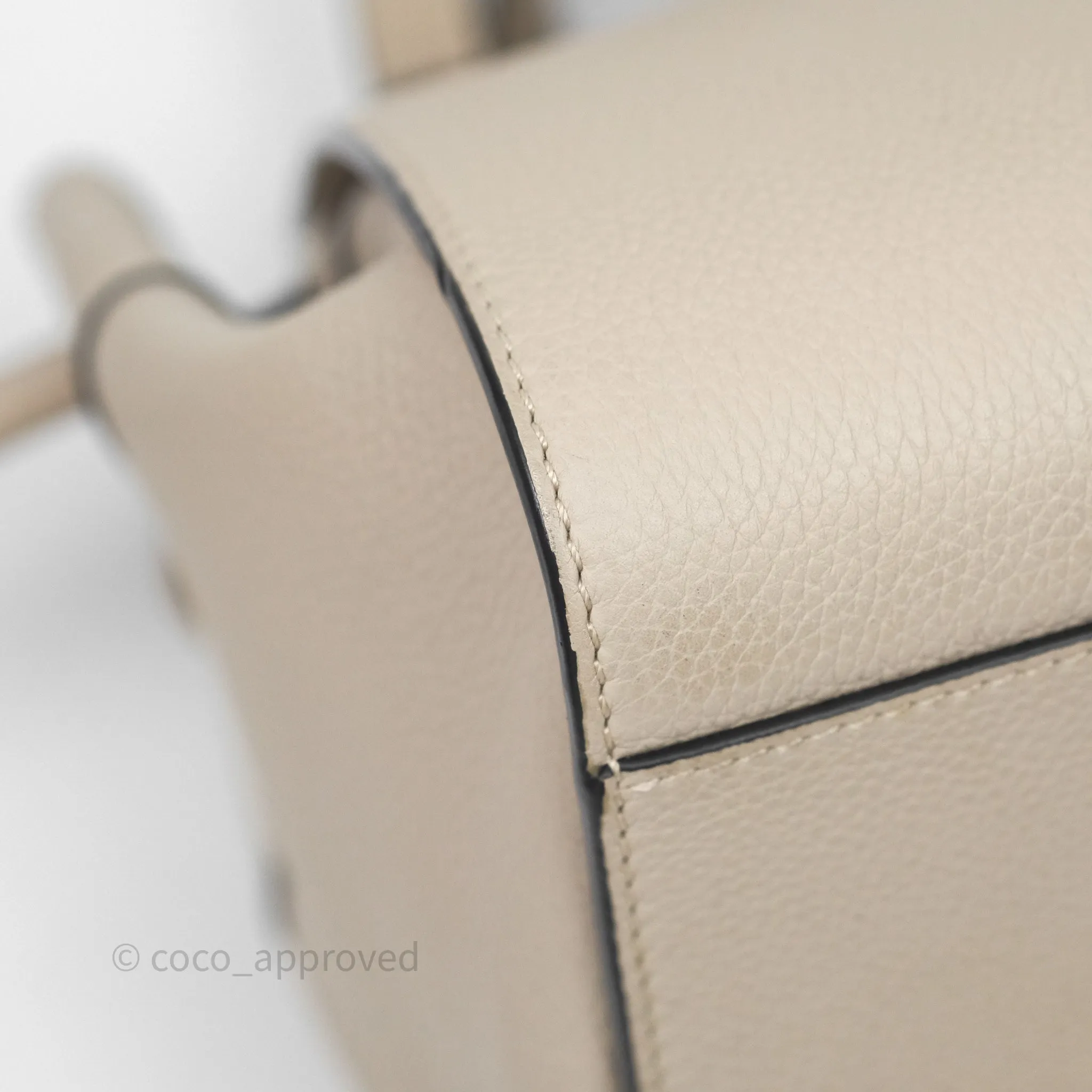 Loewe Mini Hammock Drawstring Beige Calfskin