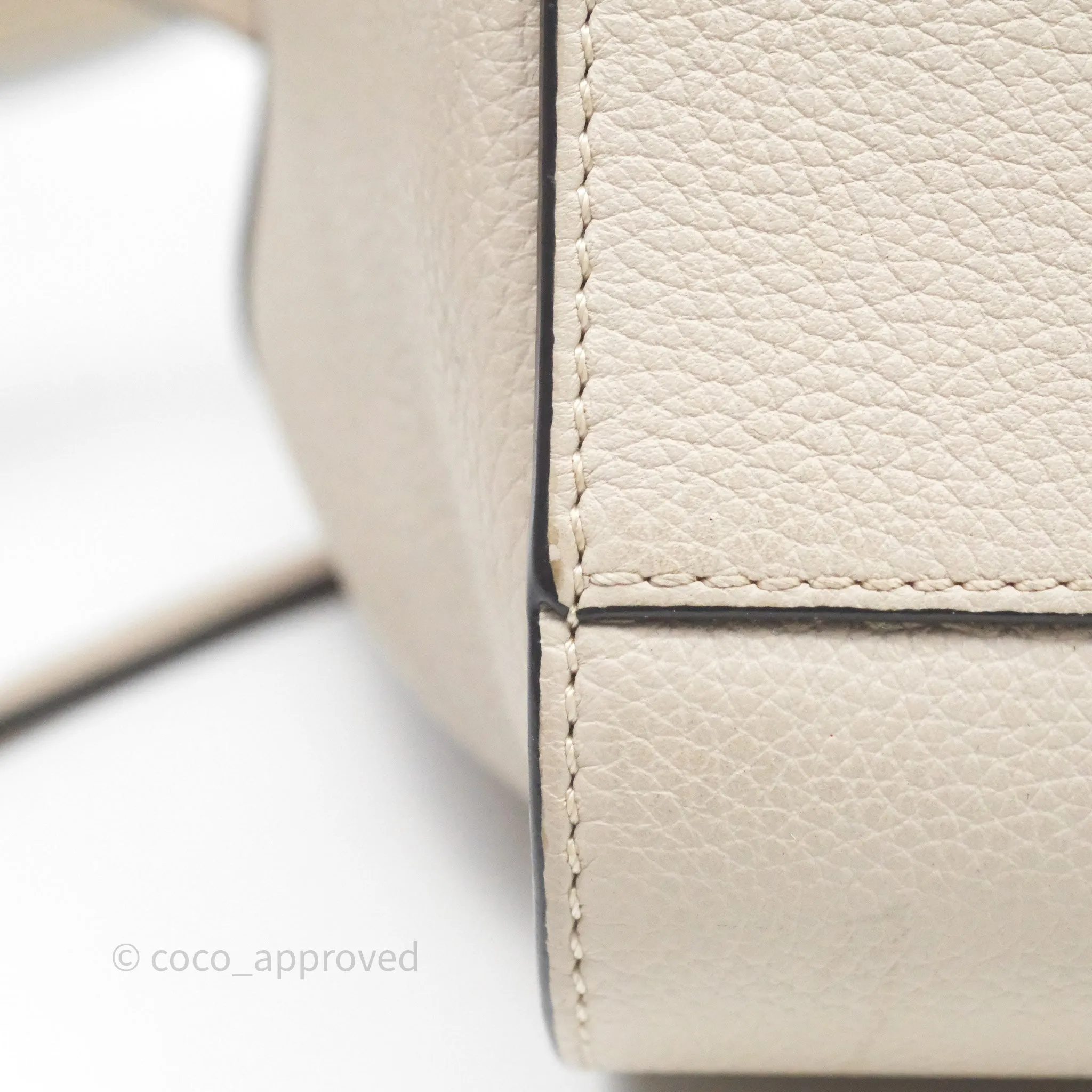 Loewe Mini Hammock Drawstring Beige Calfskin
