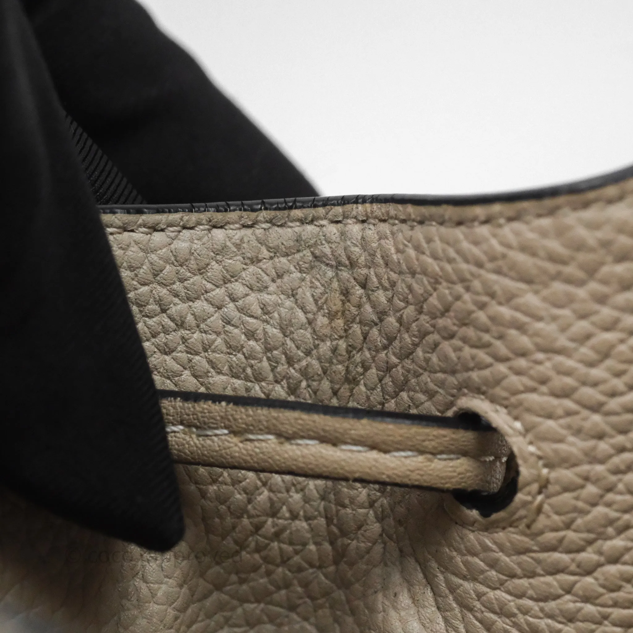 Loewe Mini Hammock Drawstring Beige Calfskin