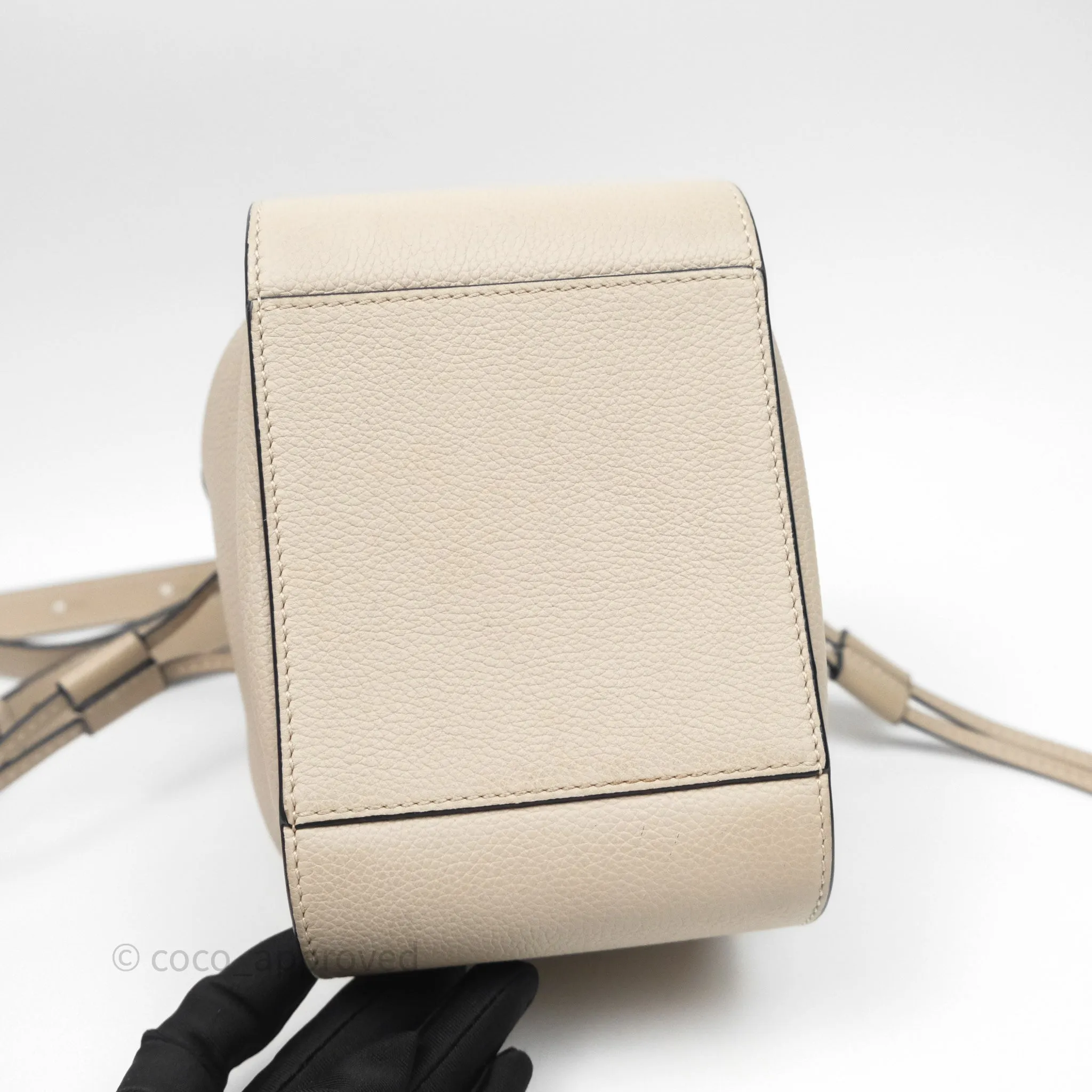 Loewe Mini Hammock Drawstring Beige Calfskin