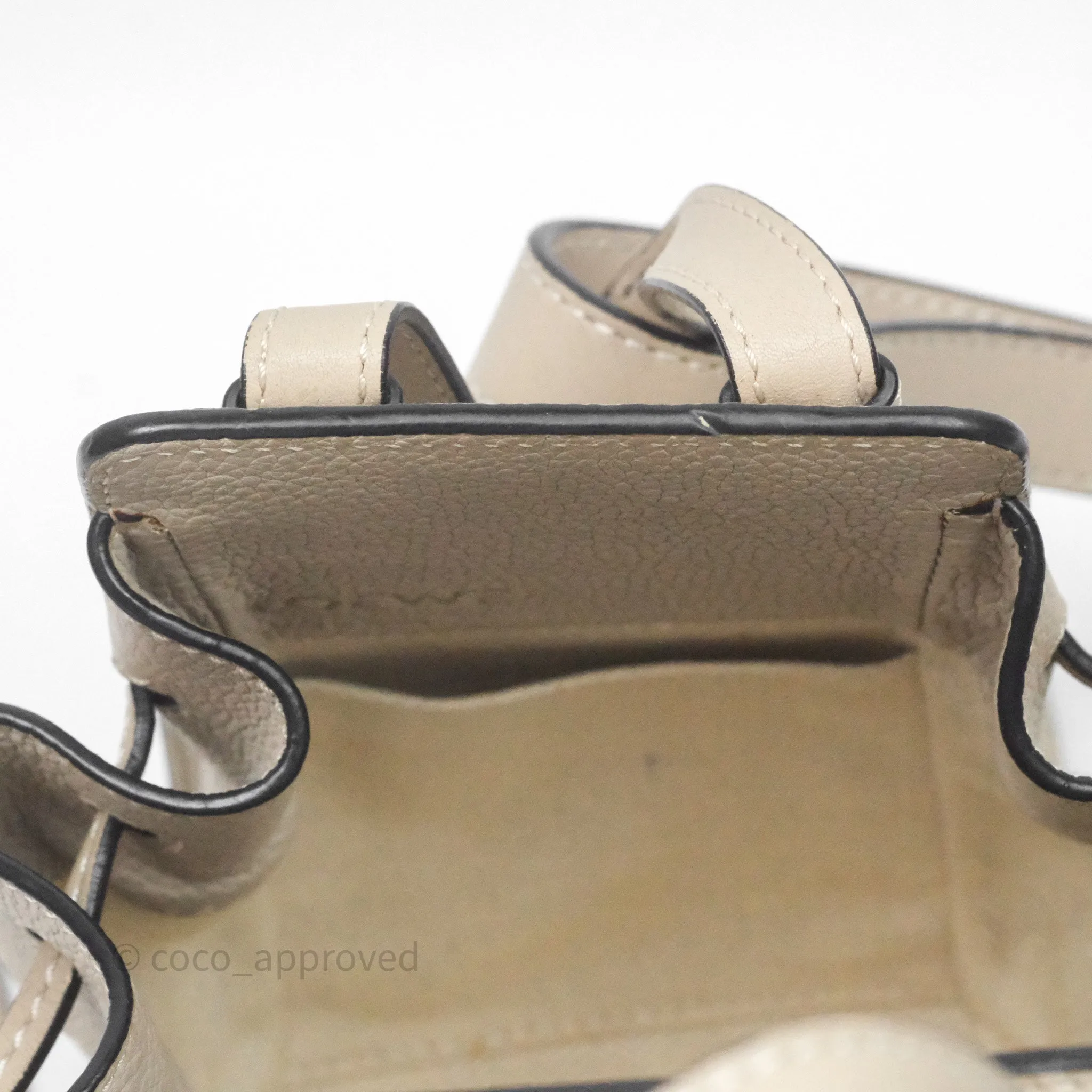 Loewe Mini Hammock Drawstring Beige Calfskin