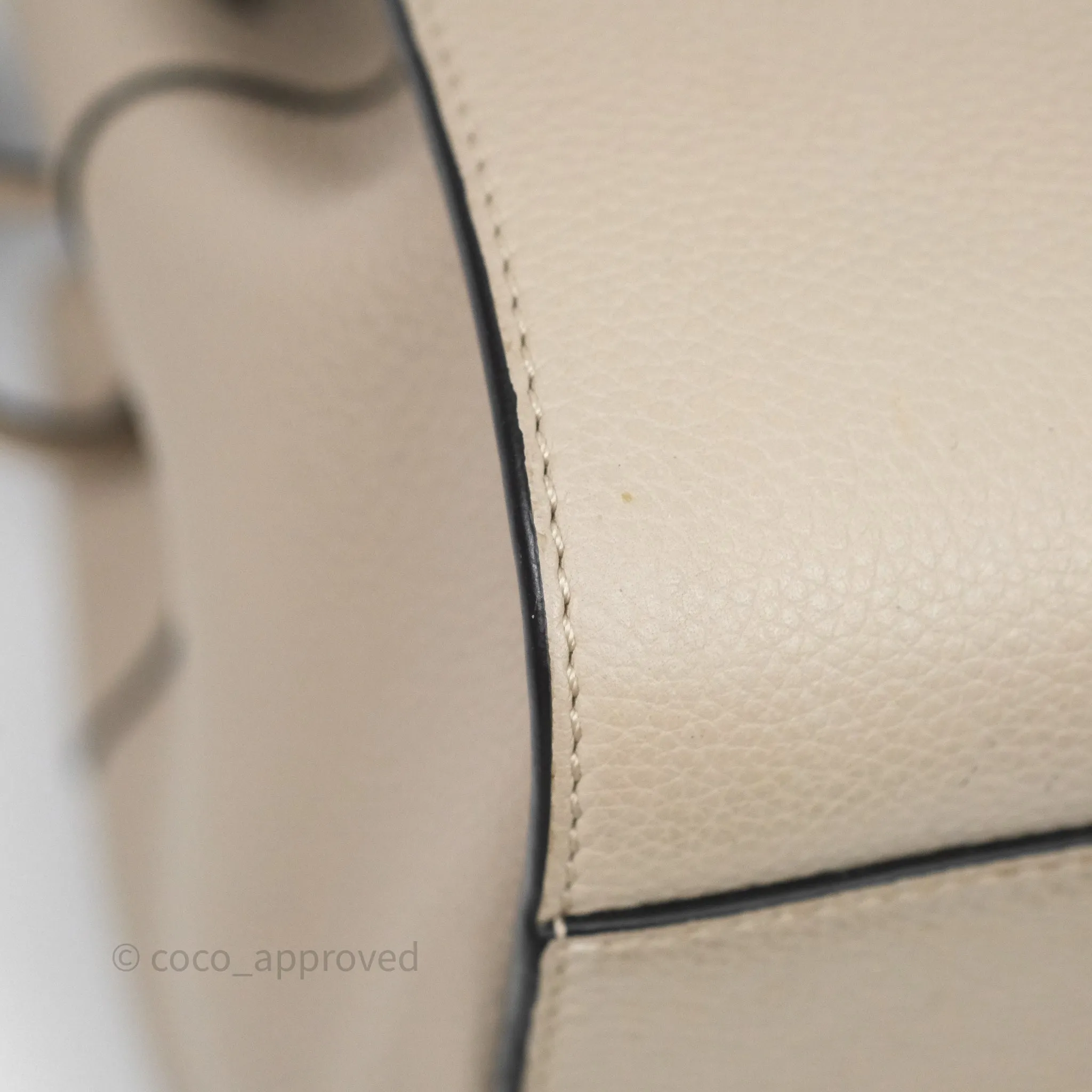 Loewe Mini Hammock Drawstring Beige Calfskin