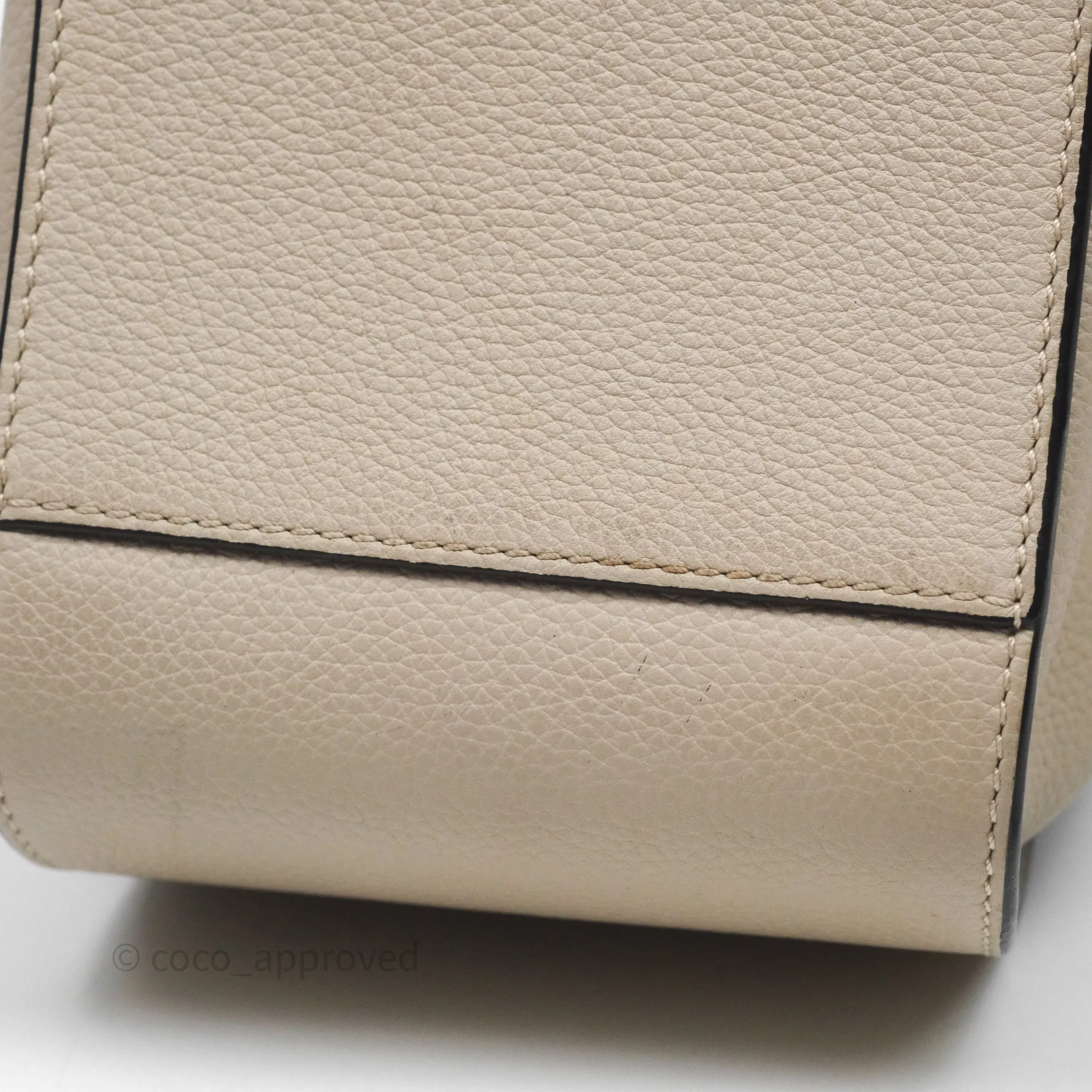 Loewe Mini Hammock Drawstring Beige Calfskin