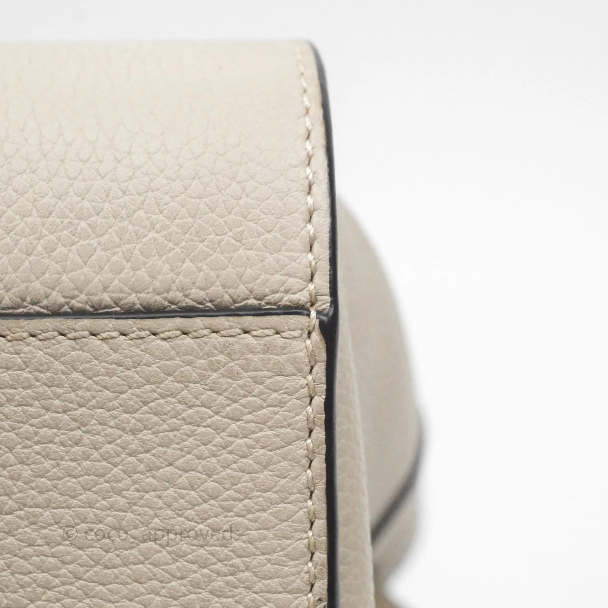 Loewe Mini Hammock Drawstring Beige Calfskin