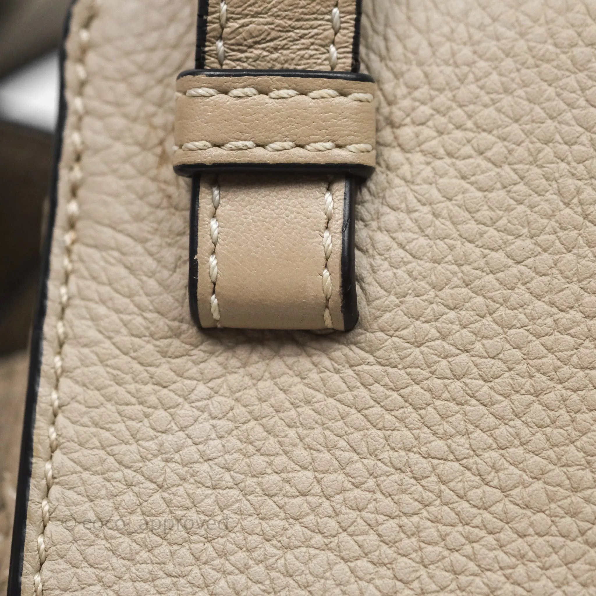 Loewe Mini Hammock Drawstring Beige Calfskin