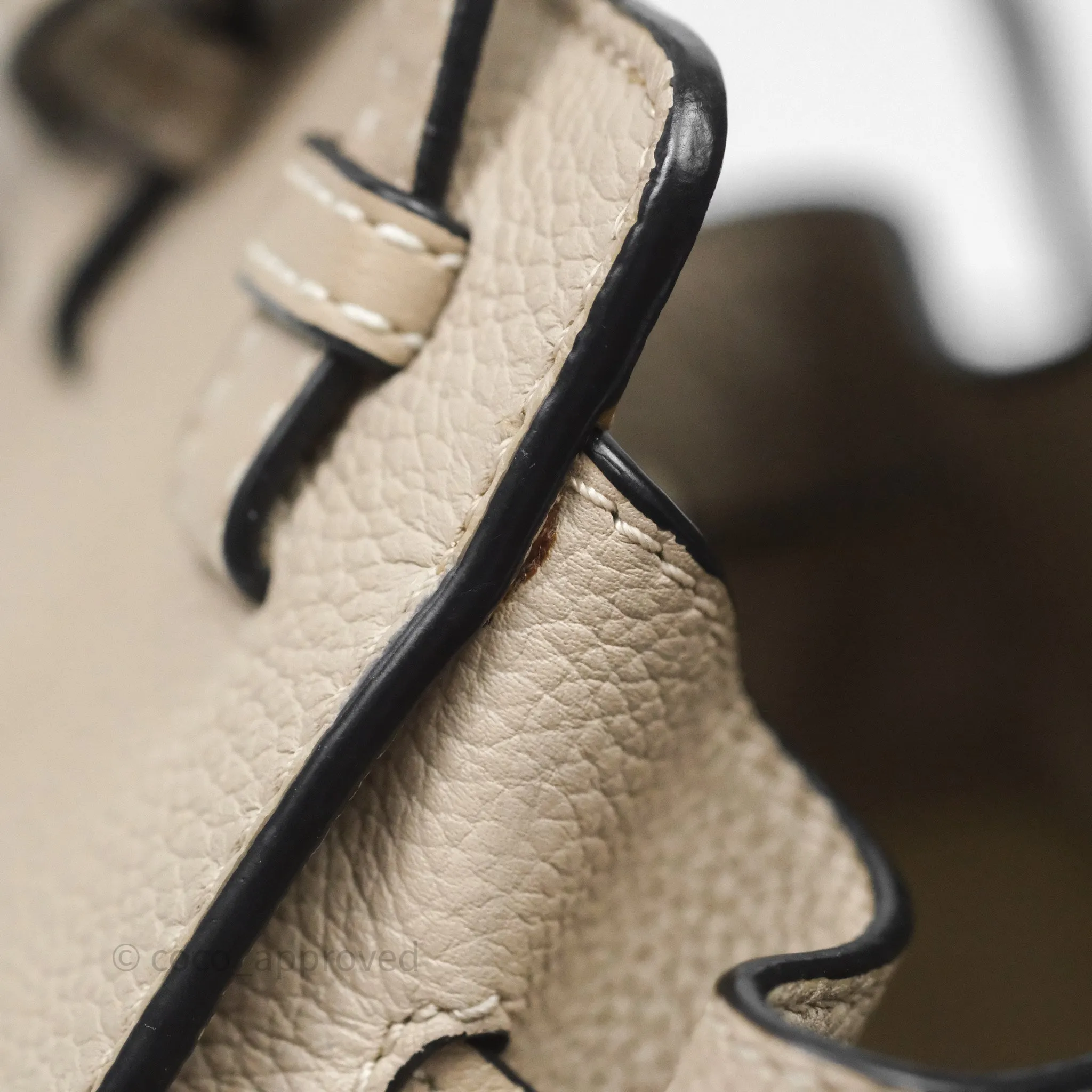 Loewe Mini Hammock Drawstring Beige Calfskin