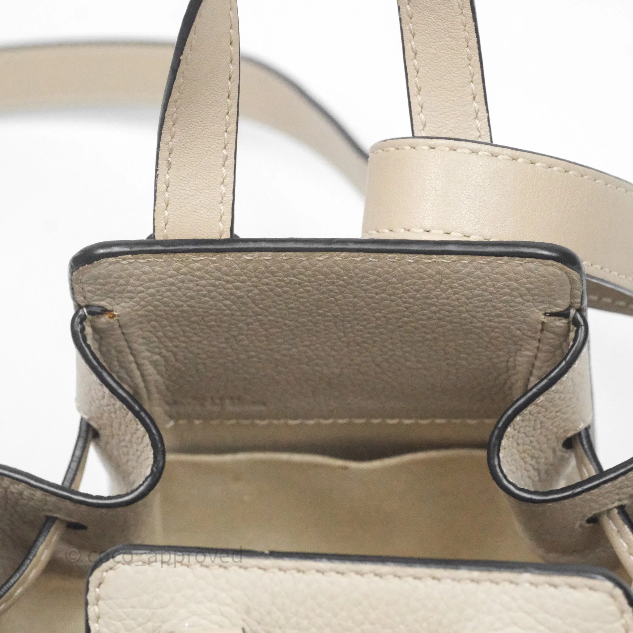Loewe Mini Hammock Drawstring Beige Calfskin