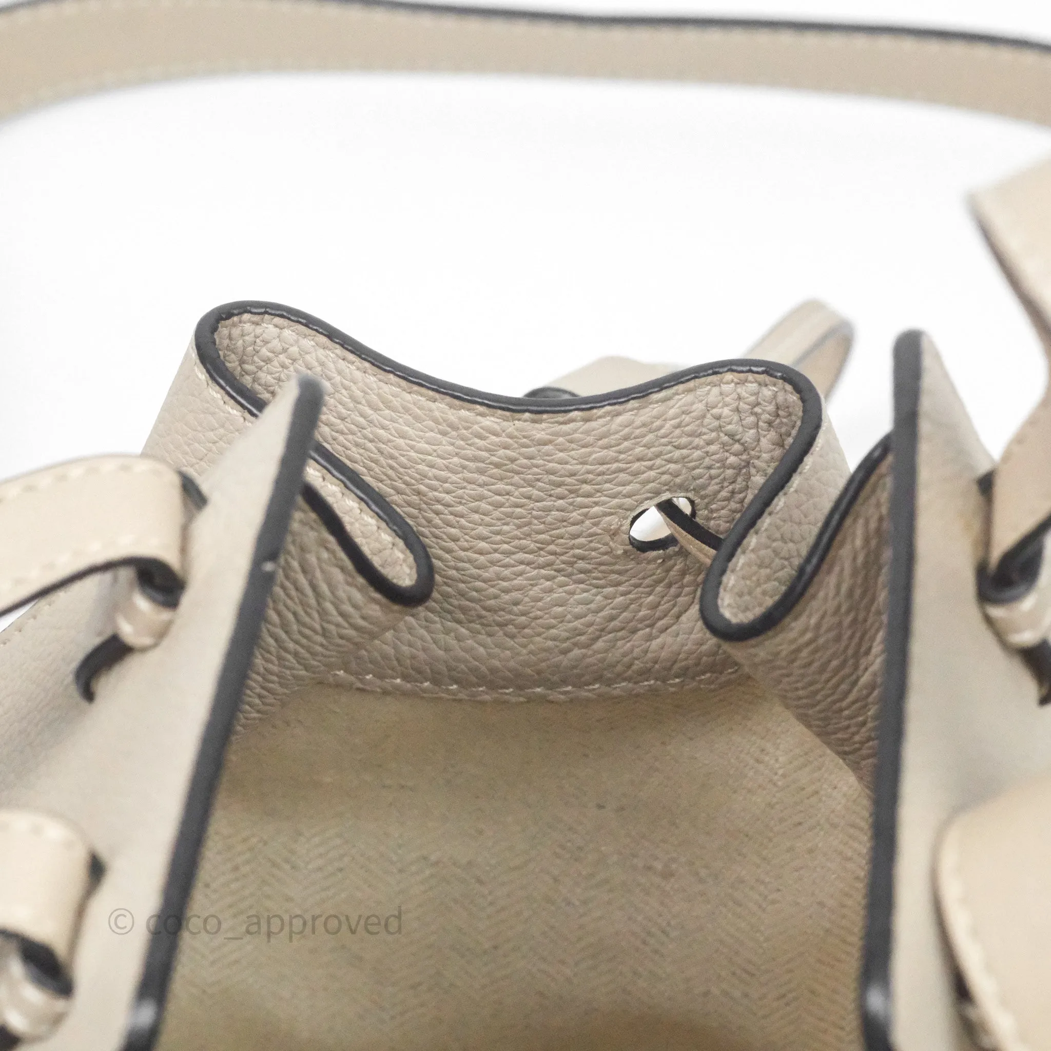 Loewe Mini Hammock Drawstring Beige Calfskin