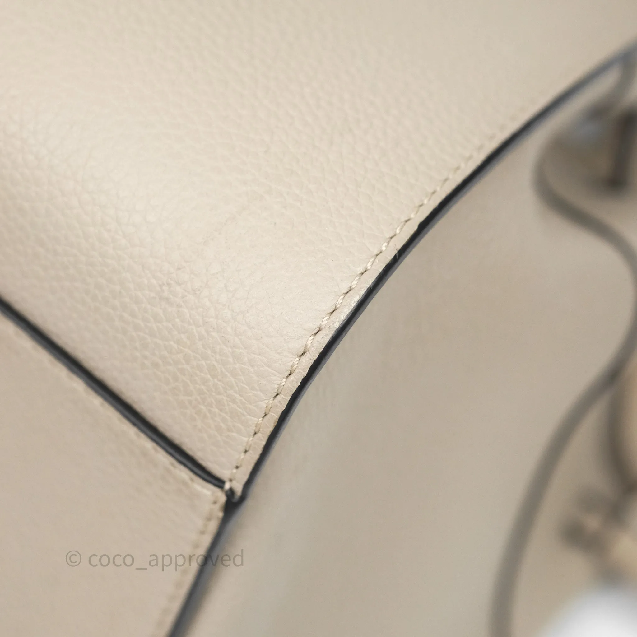 Loewe Mini Hammock Drawstring Beige Calfskin