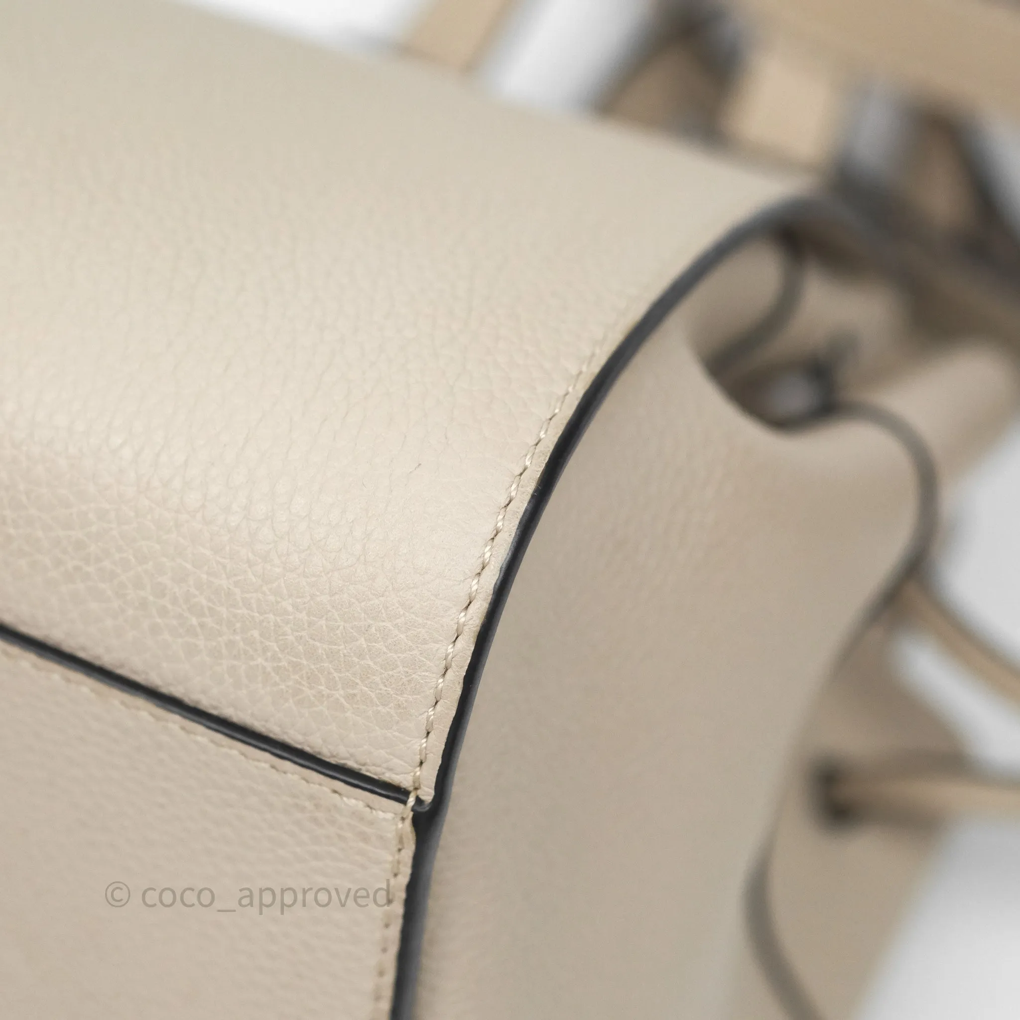 Loewe Mini Hammock Drawstring Beige Calfskin