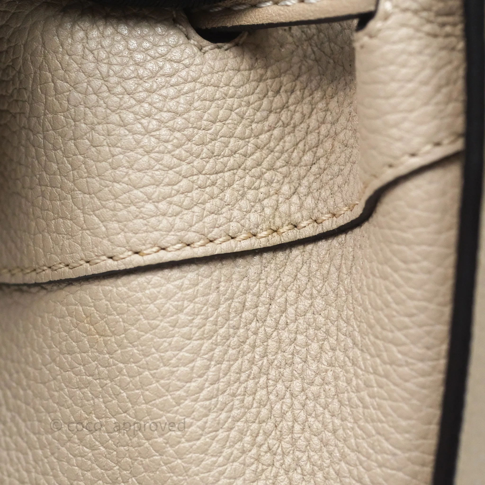 Loewe Mini Hammock Drawstring Beige Calfskin