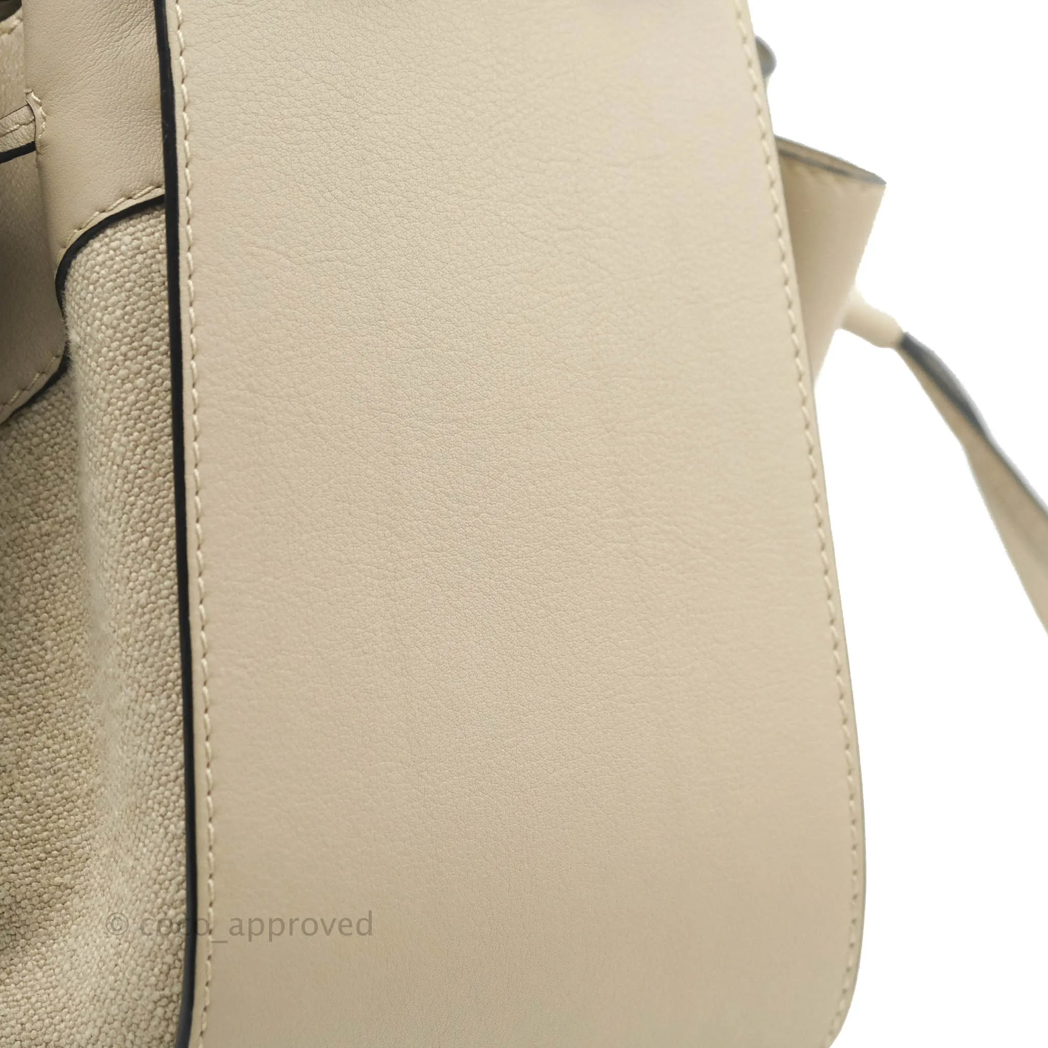 Loewe Mini Hammock Drawstring in Classic Beige Calfskin