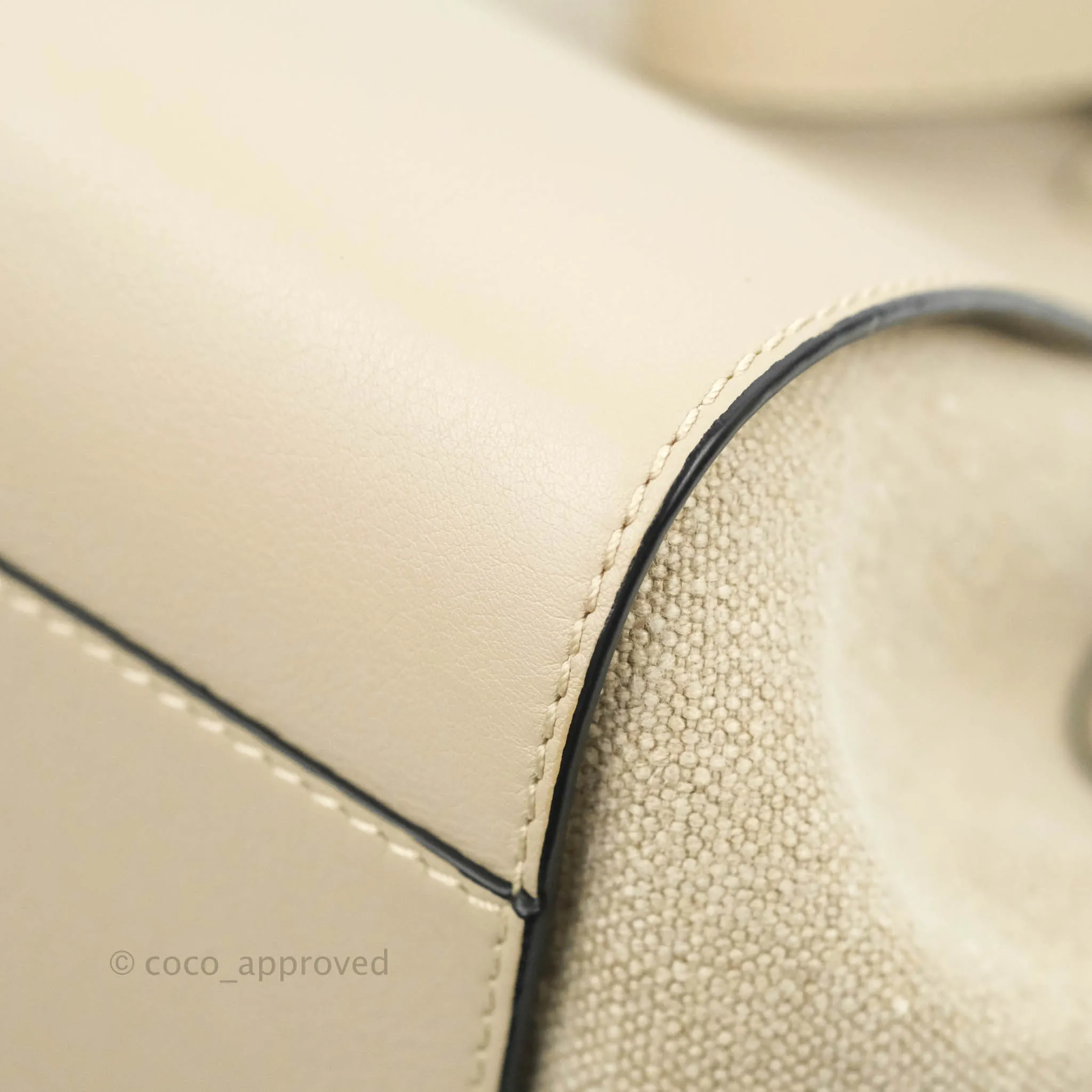 Loewe Mini Hammock Drawstring in Classic Beige Calfskin