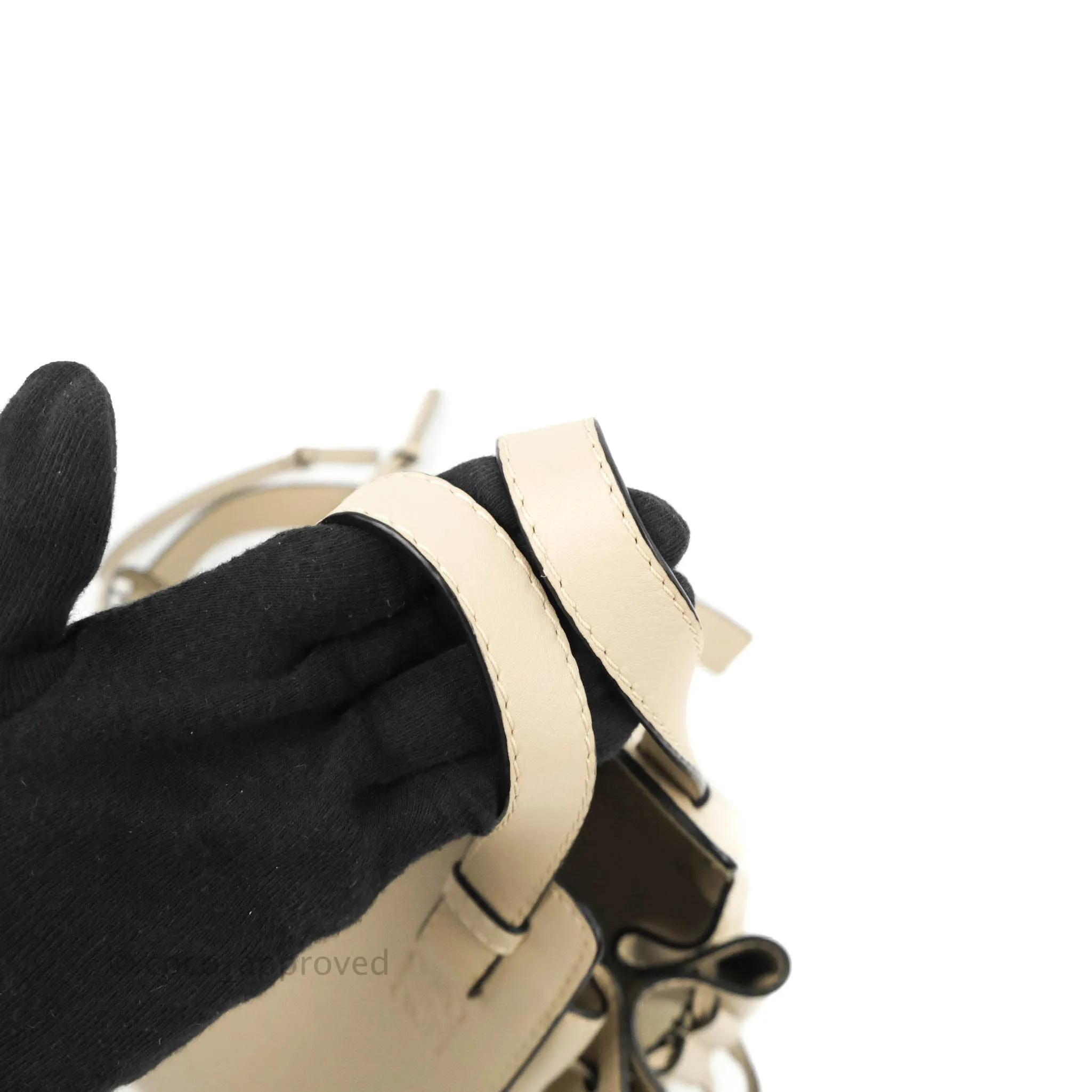 Loewe Mini Hammock Drawstring in Classic Beige Calfskin