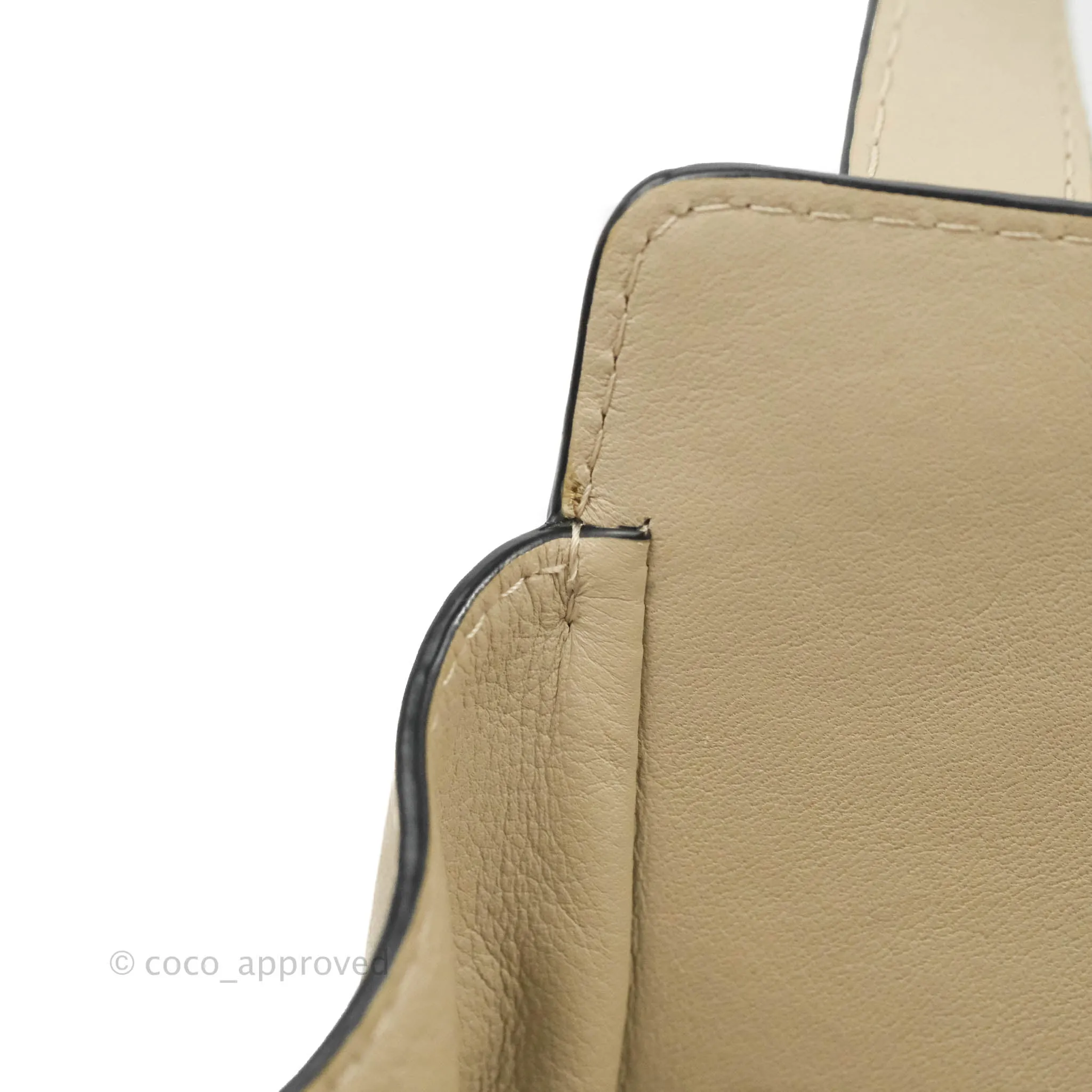 Loewe Mini Hammock Drawstring in Classic Beige Calfskin