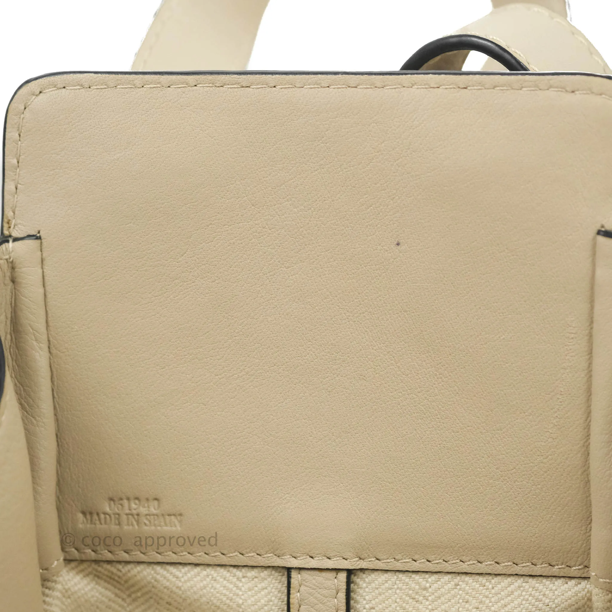 Loewe Mini Hammock Drawstring in Classic Beige Calfskin