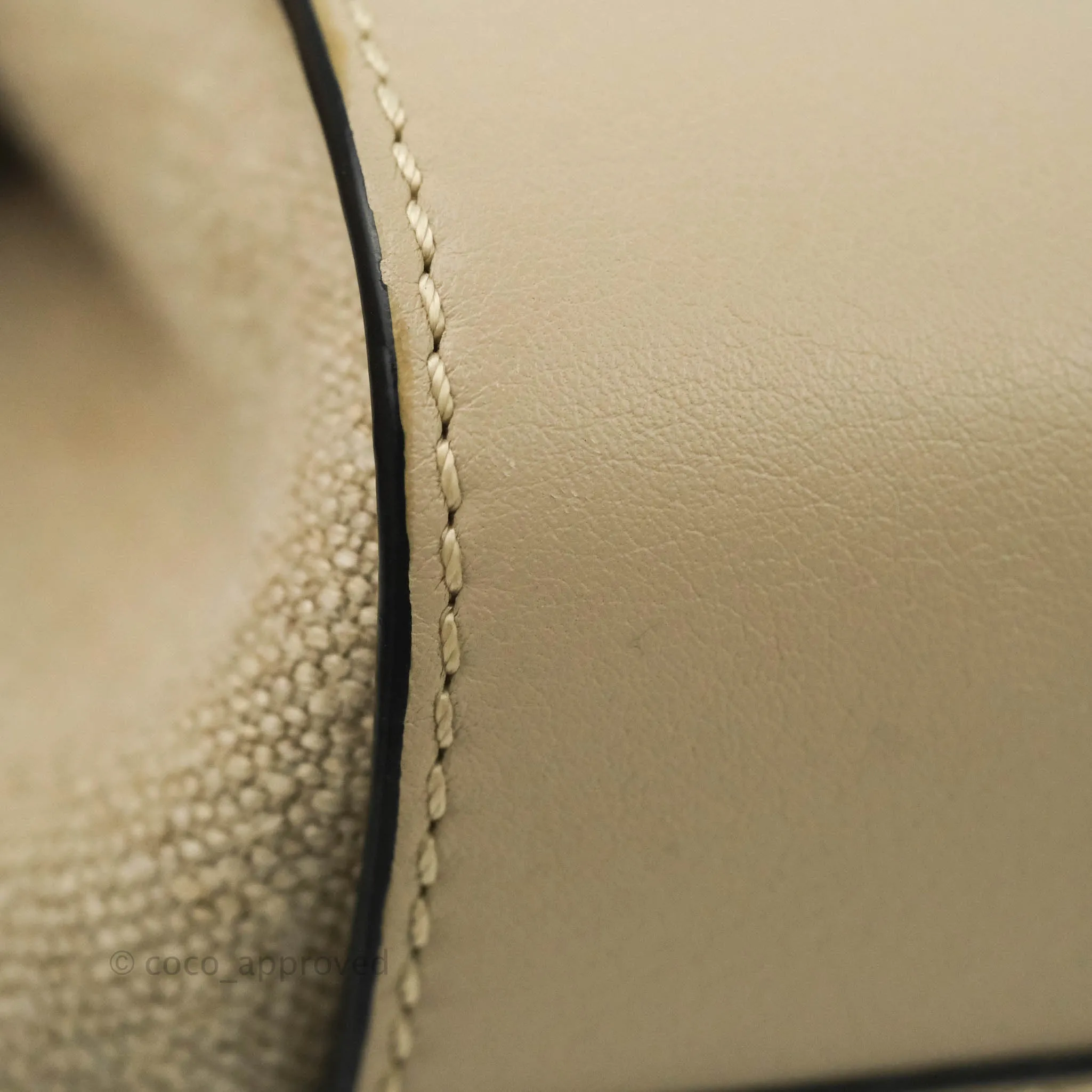 Loewe Mini Hammock Drawstring in Classic Beige Calfskin