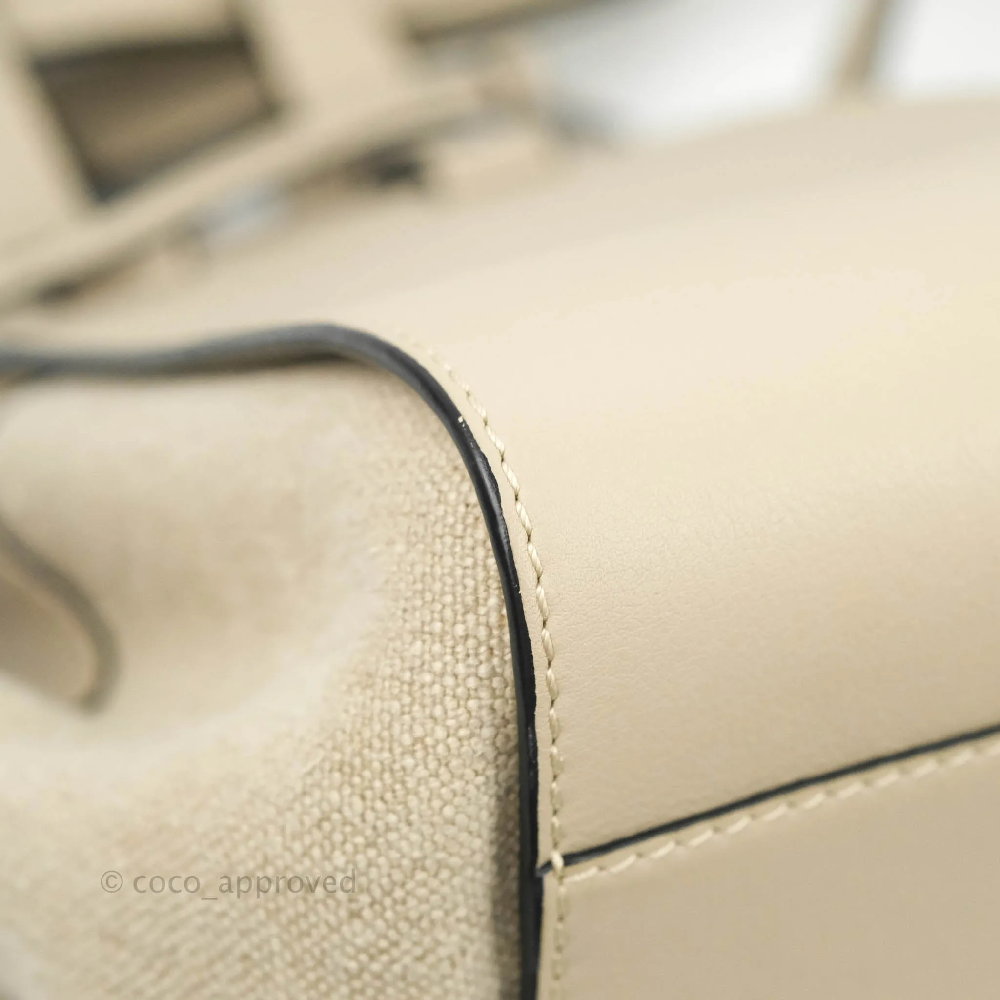 Loewe Mini Hammock Drawstring in Classic Beige Calfskin