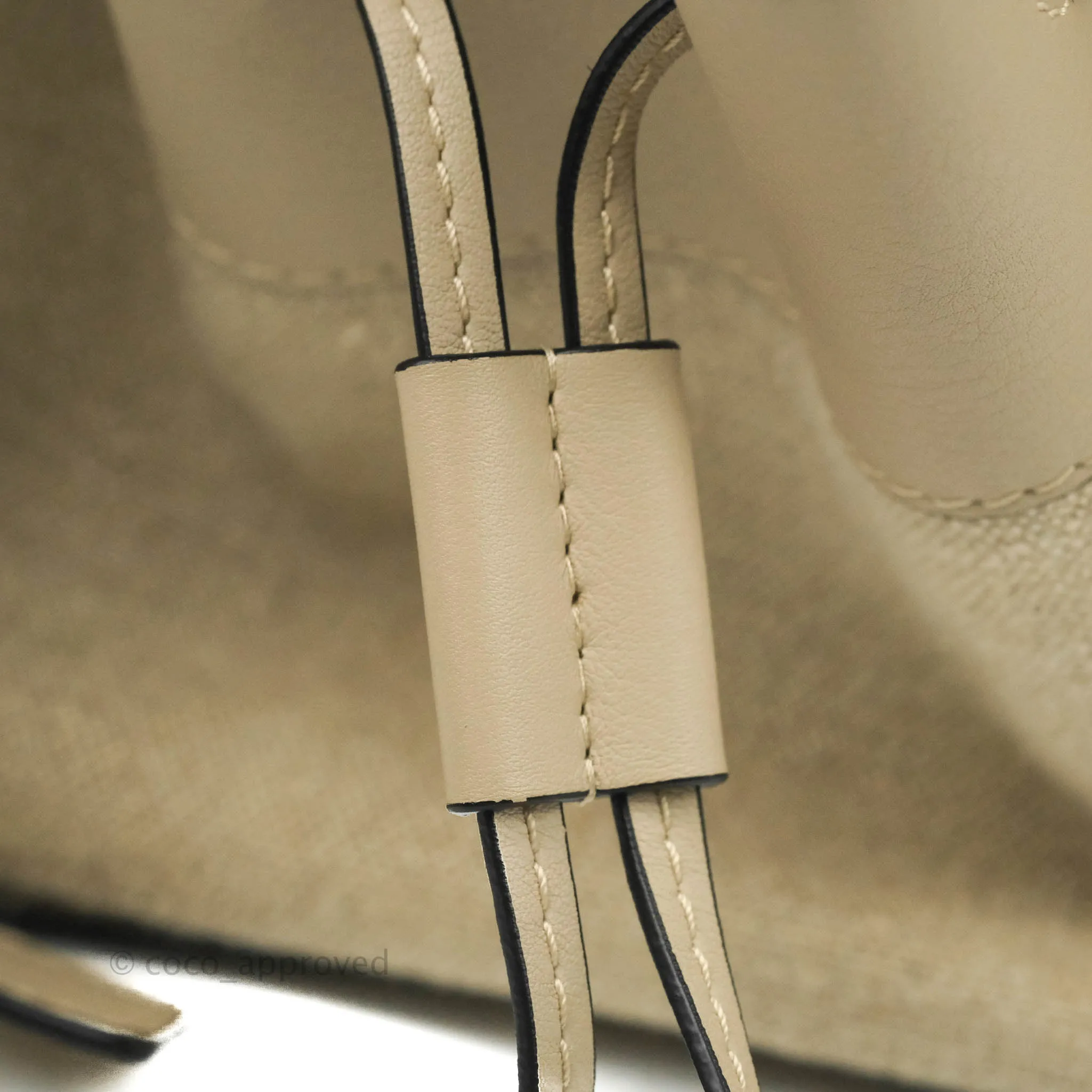 Loewe Mini Hammock Drawstring in Classic Beige Calfskin