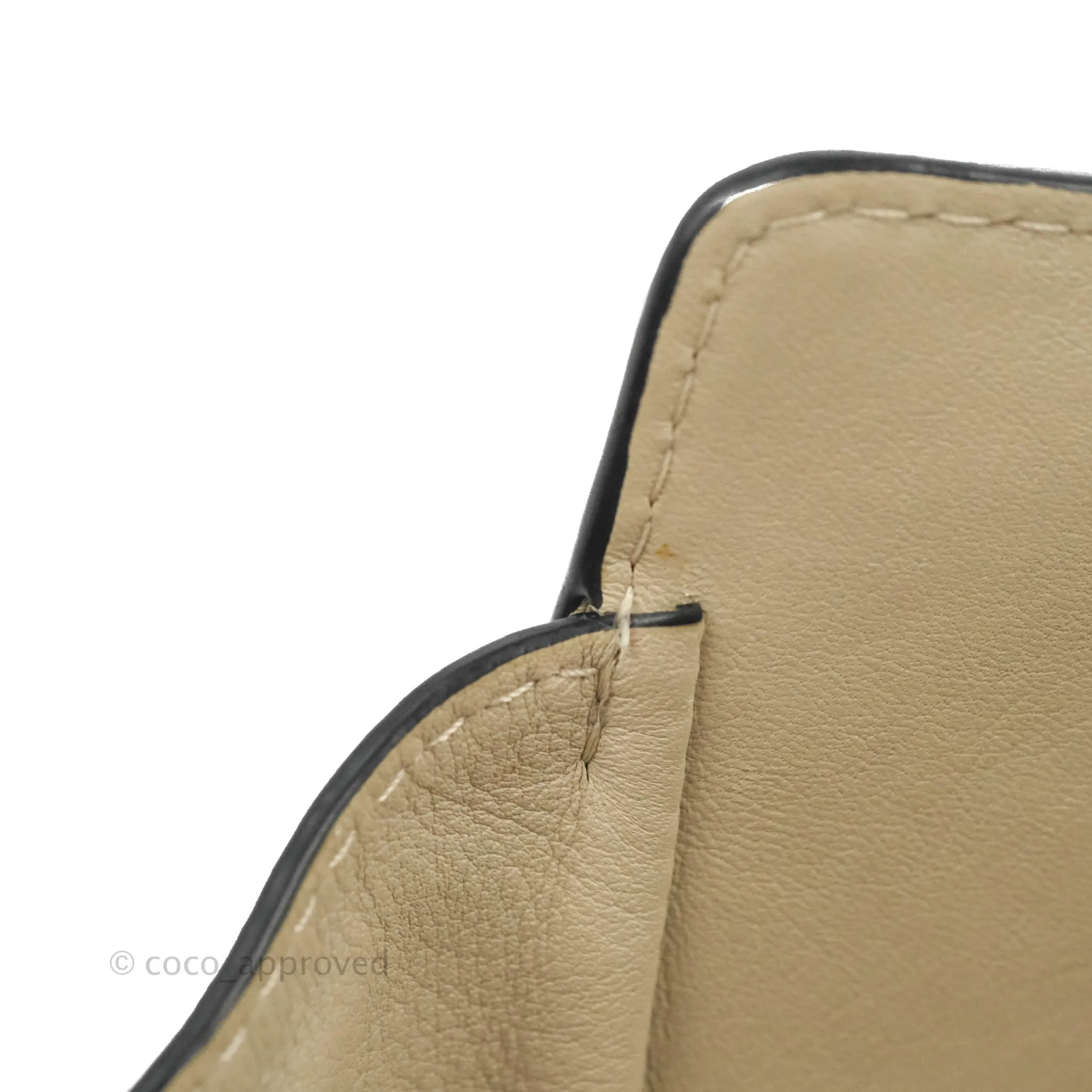 Loewe Mini Hammock Drawstring in Classic Beige Calfskin