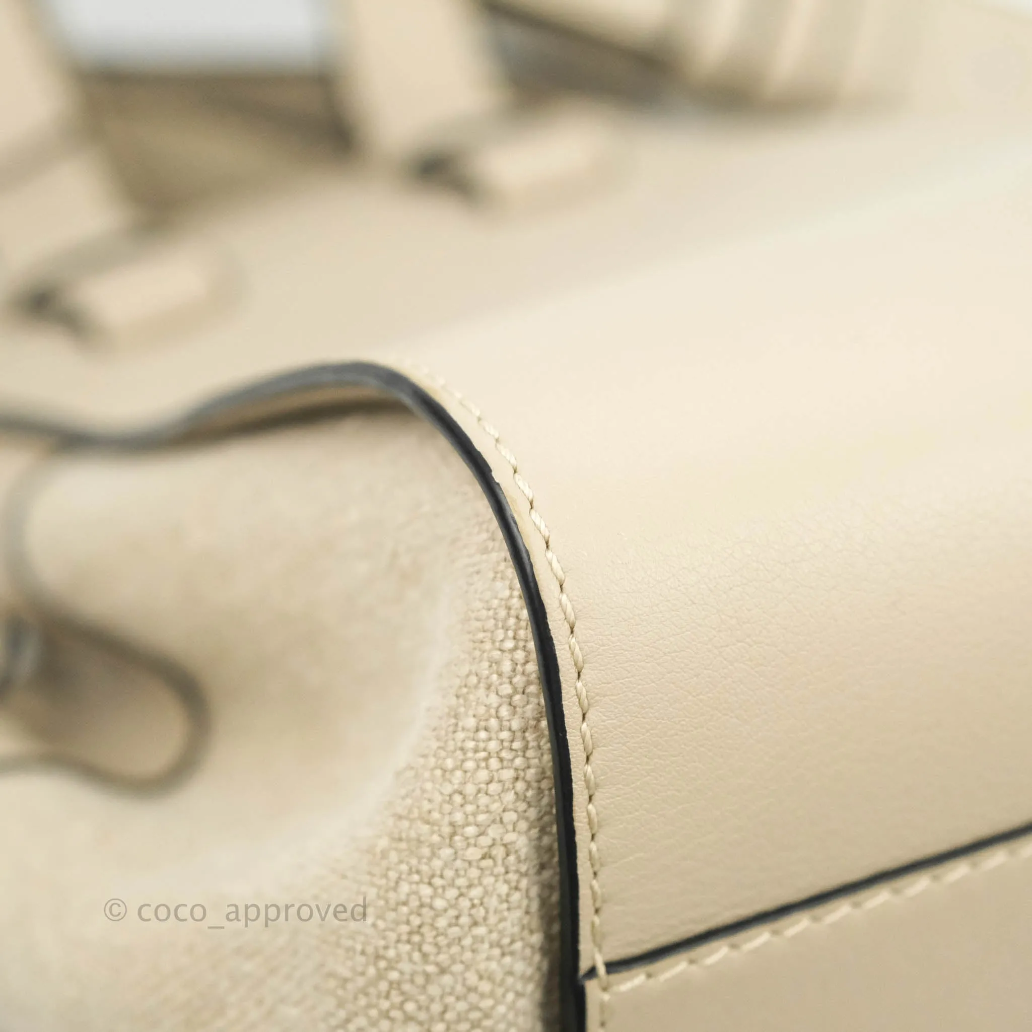 Loewe Mini Hammock Drawstring in Classic Beige Calfskin