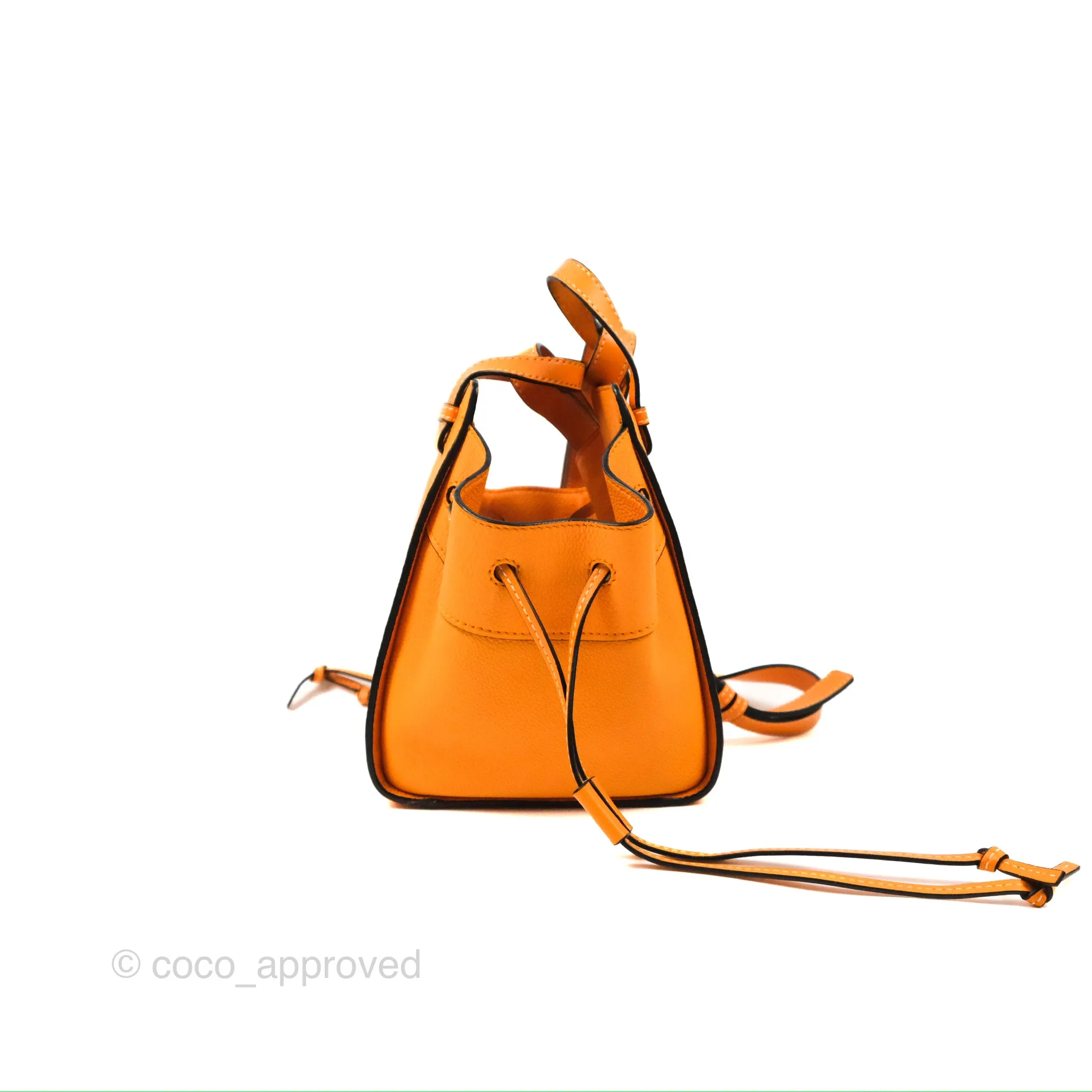 Loewe Mini Hammock Drawstring Orange Calfskin