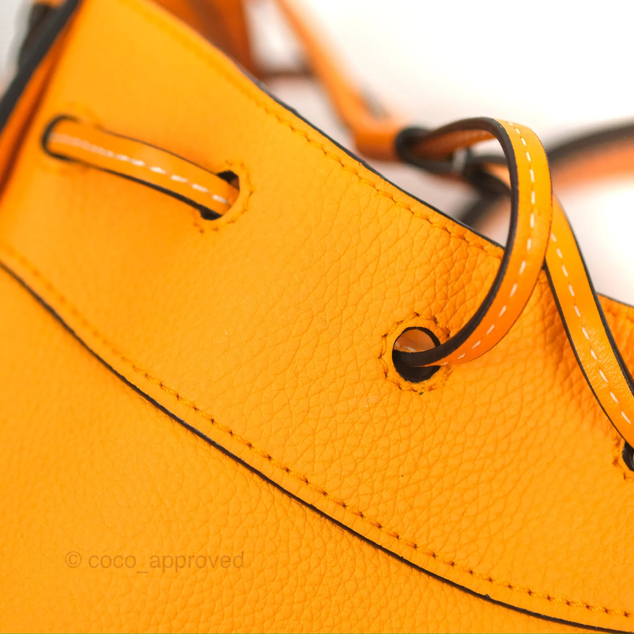 Loewe Mini Hammock Drawstring Orange Calfskin