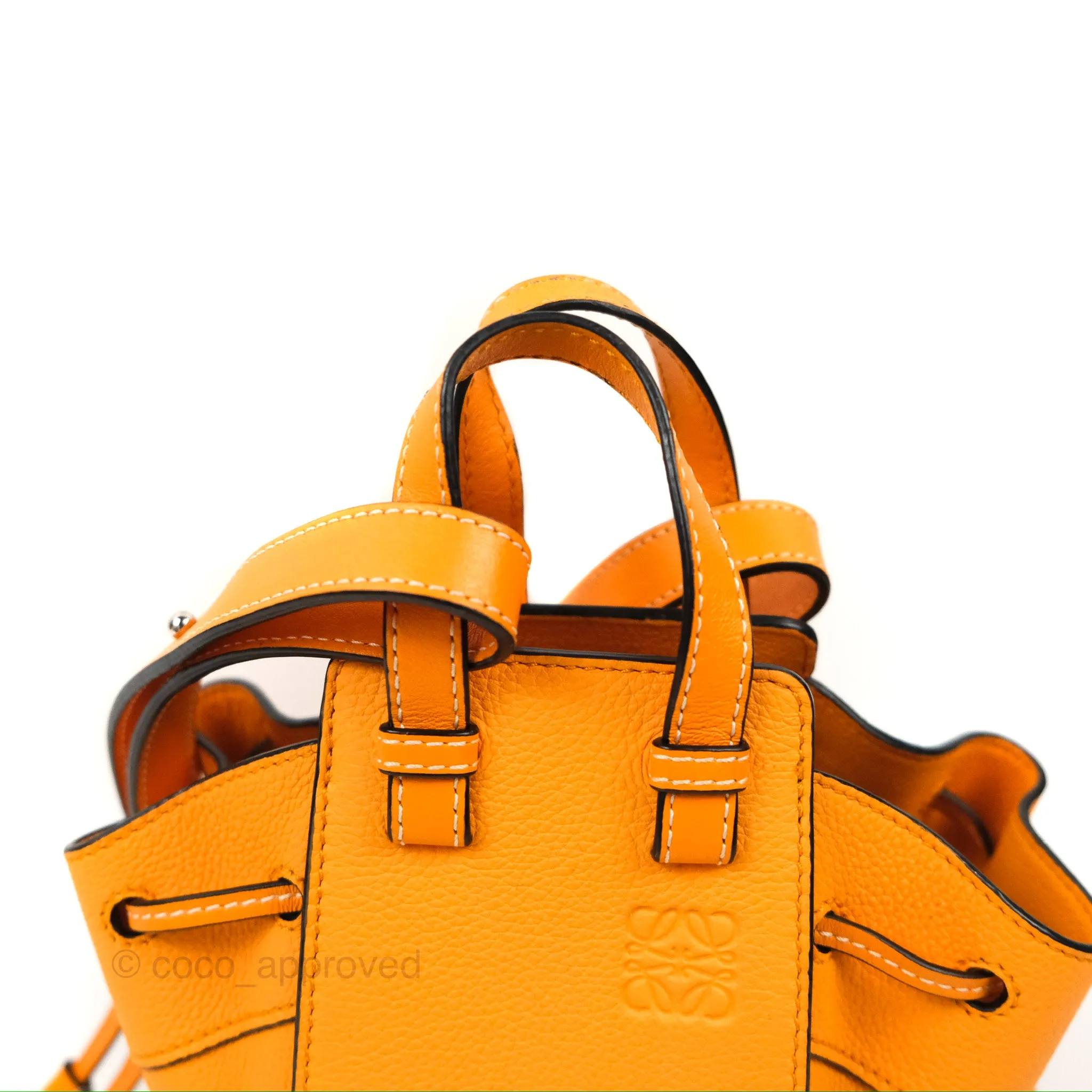 Loewe Mini Hammock Drawstring Orange Calfskin