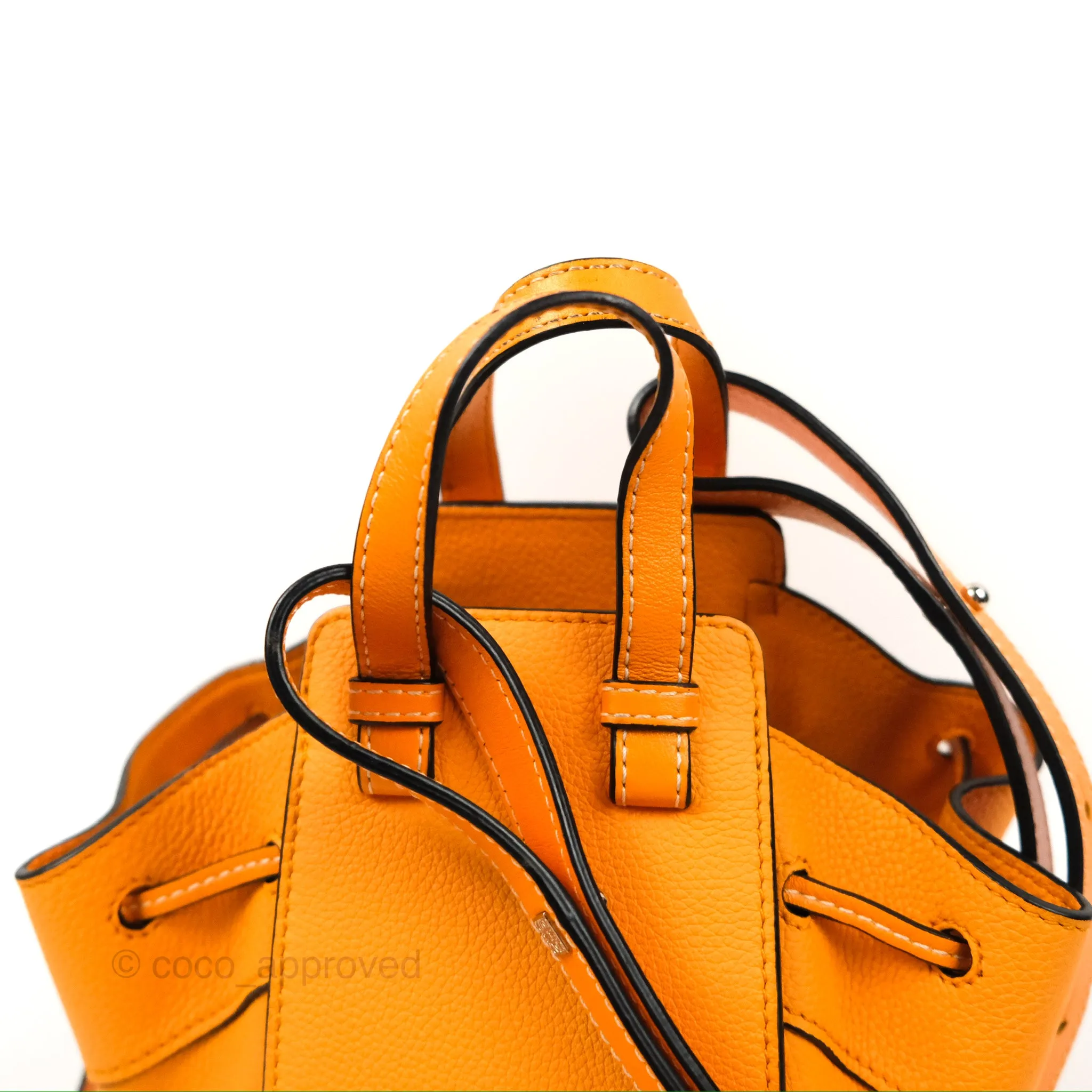 Loewe Mini Hammock Drawstring Orange Calfskin